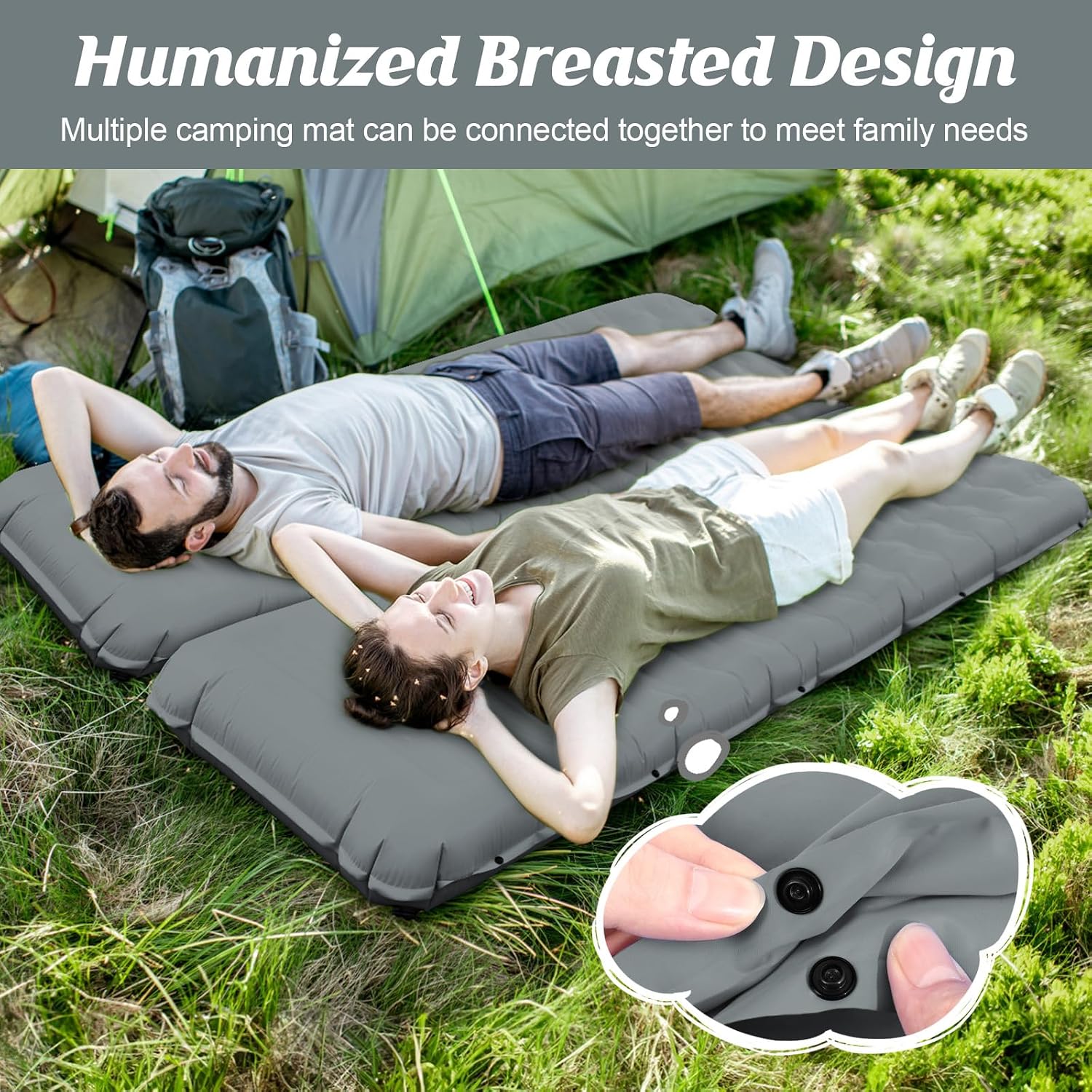 Detalle de Hsweeth Matelas Camping Autogonflant 12 cm – Confort et Légereté pour Randonnée