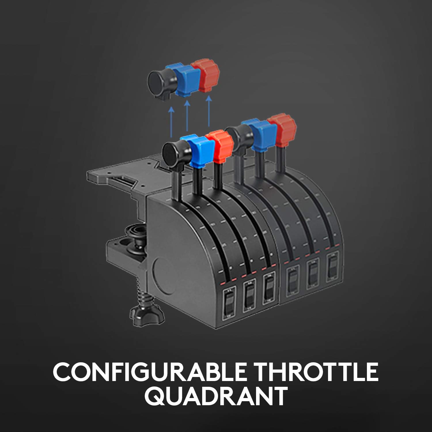 Thumbnail 2 de Logitech G Saitek PRO Flight Yoke System with throttle quadrant (USB) – PC black