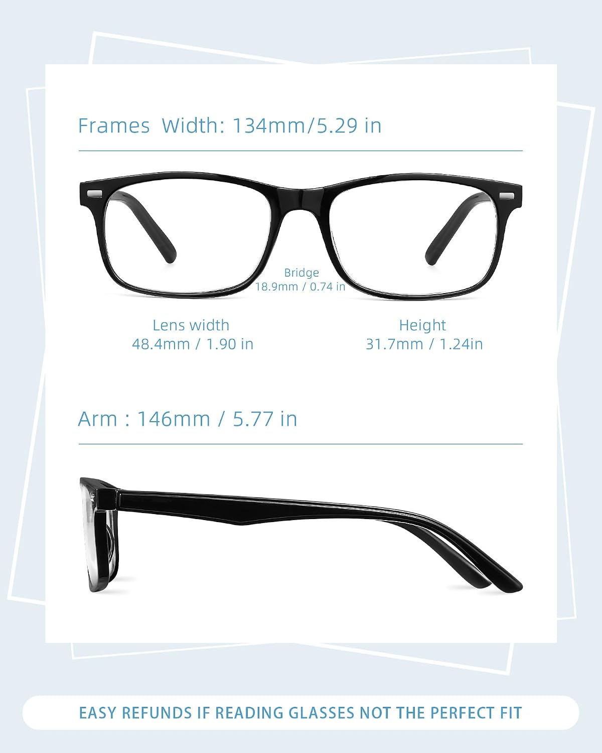 Detalle de JOLISU 5 Pack Reading Glasses for Women with Spring Hinges