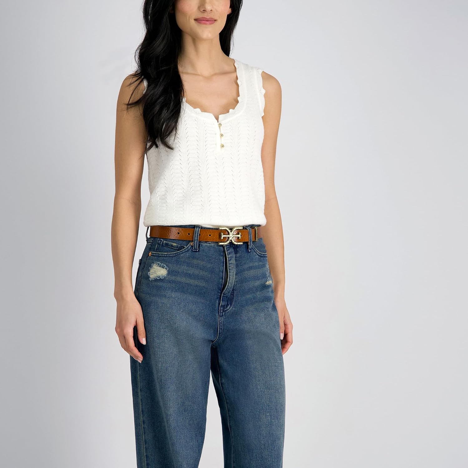 Detalle de Sam Edelman Women's Leather Belt