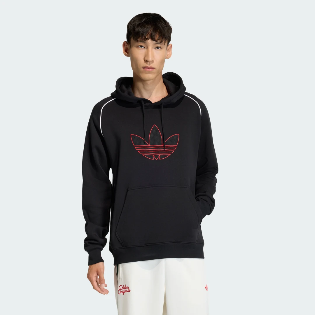 Detalle de Sudadera con capucha SST de Adidas – negro, estilo urbano y comodidad para el día a día