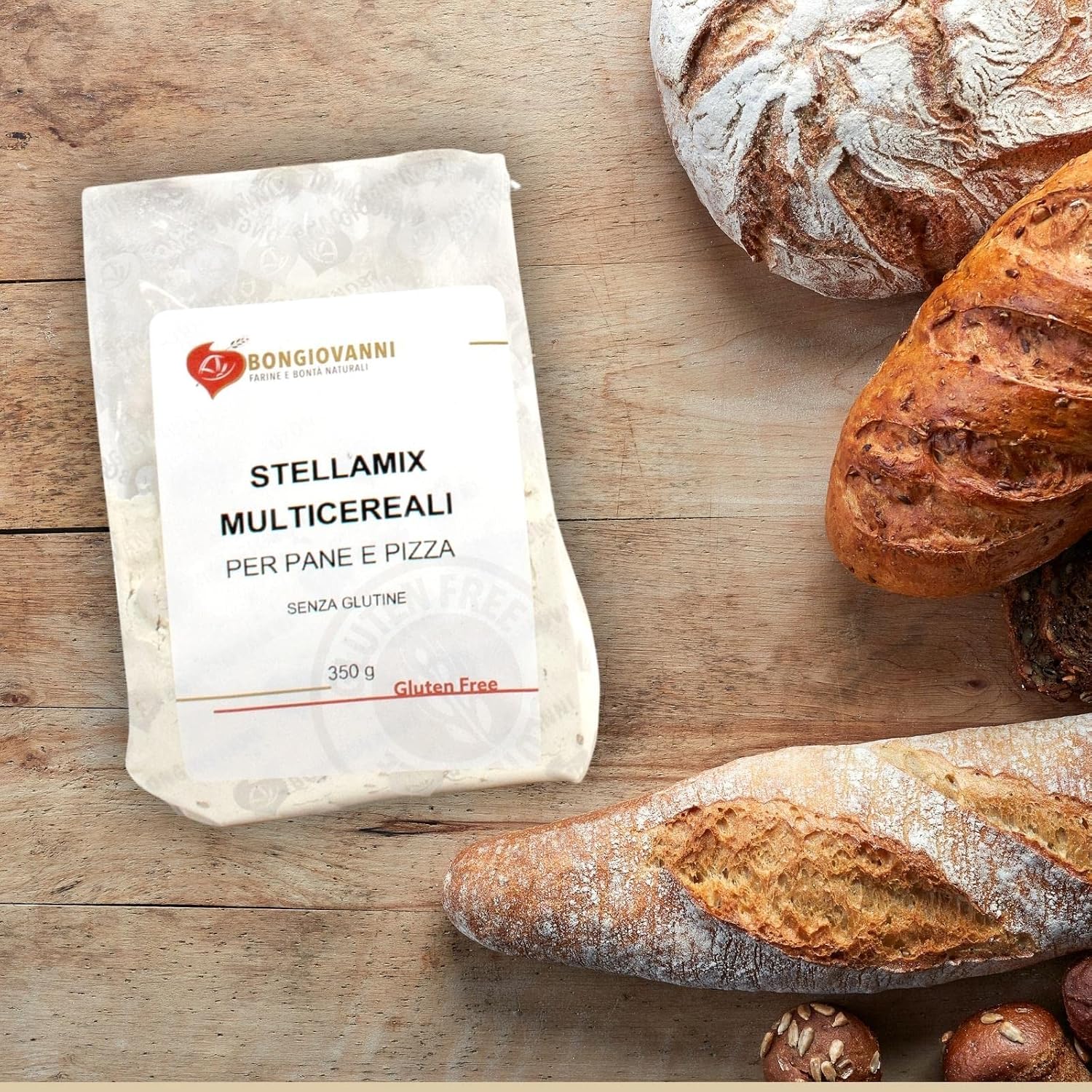 Detalle 2 de BONGIOVANNI Stella Mix Farine Naturali - Miscela Multicereali Senza Glutine da 350 g