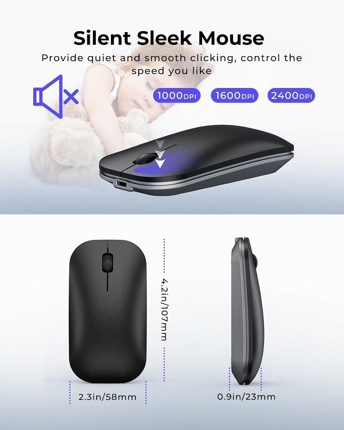 Thumbnail 4 de seenda SKM64-3 Wireless Keyboard Mouse Combo 200h