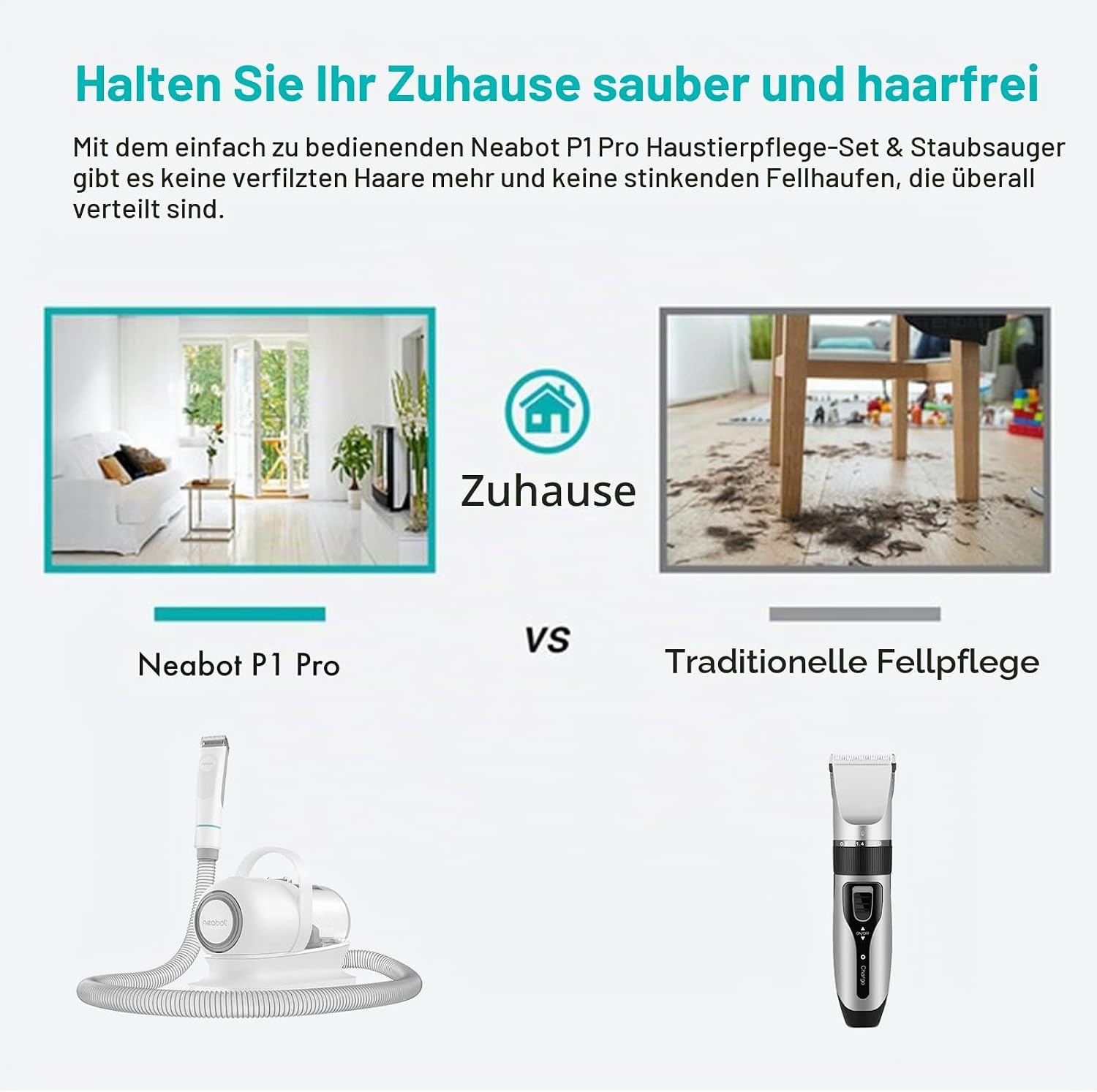 Thumbnail 4 de Neakasa P1 Pro Hundeschermaschine mit Staubsauger – Komplettes Haustierpflegeset