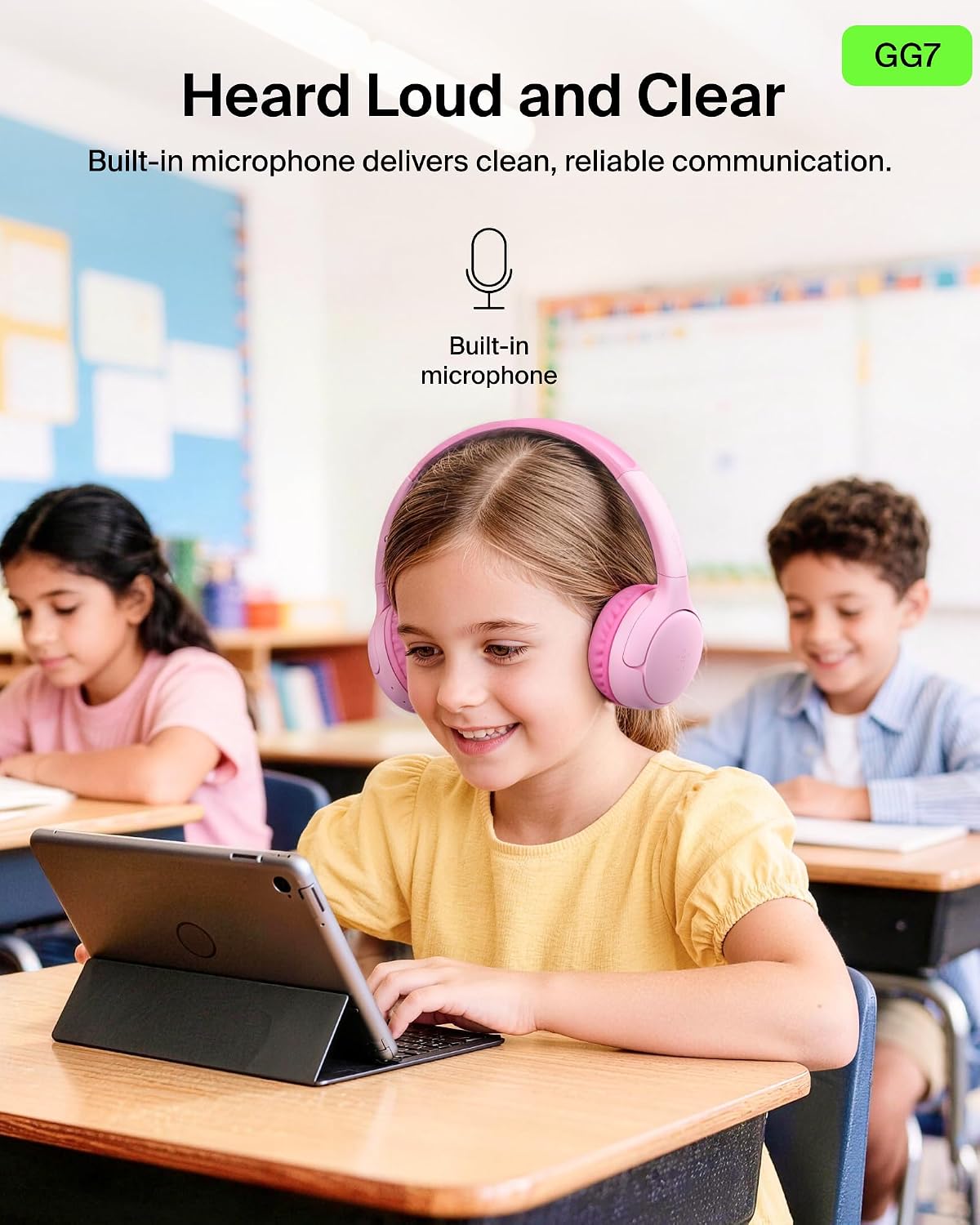 Thumbnail 6 de Belkin SoundForm Mini 2 Wireless Headphones for Kids (Pink)