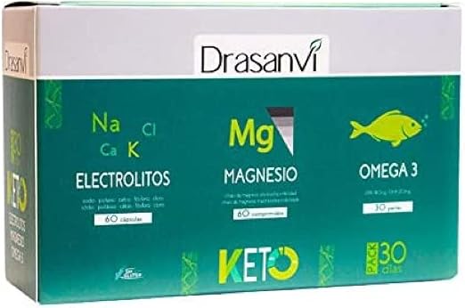 Detalle de Drasnavi Pack Keto con Electrolitos, Omega 3 y Magnesio 🥑