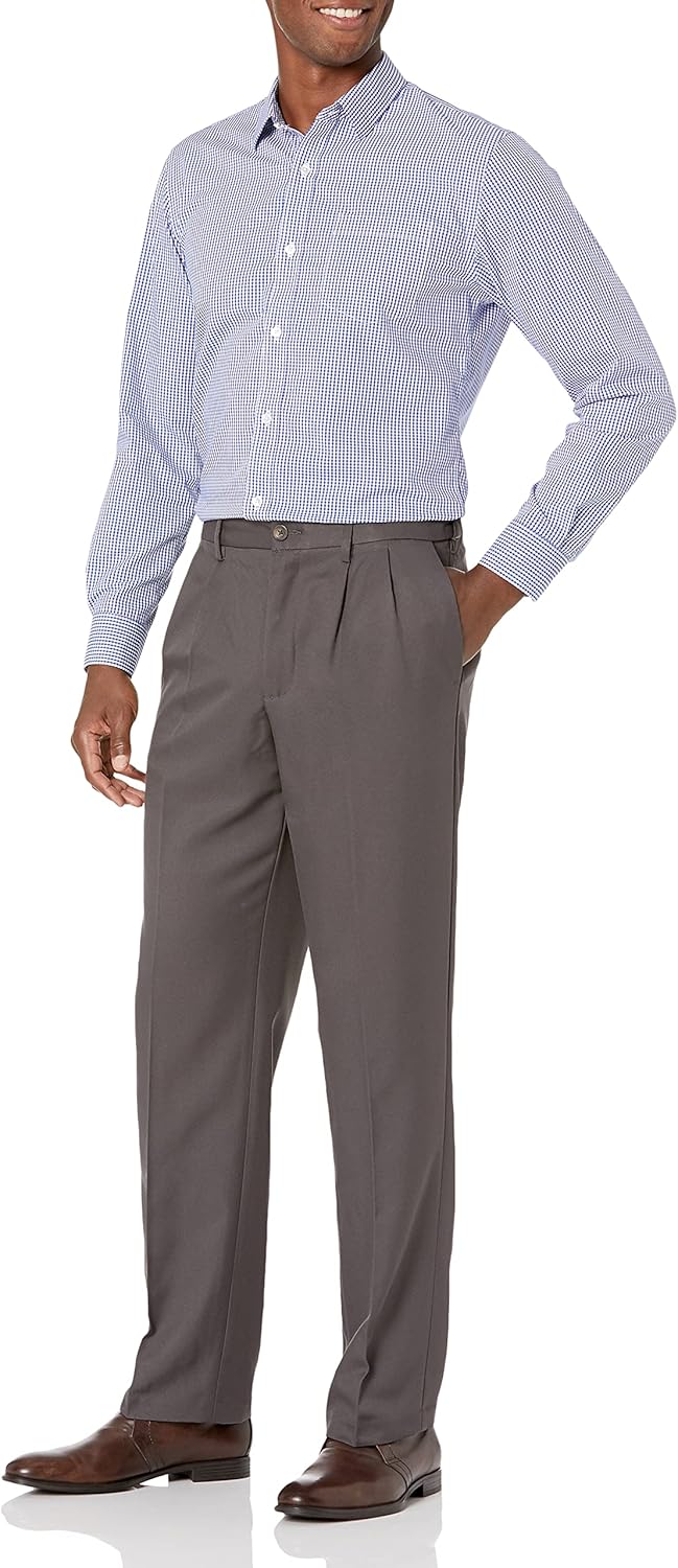 Thumbnail 3 de Amazon Essentials Men's Classic Fit Formal Expandable-Waist Pleated Dress Trousers
