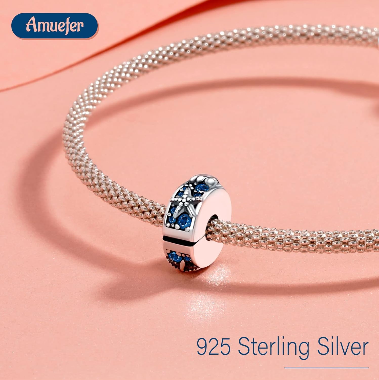 Thumbnail 1 de Amuefer Ocean Sea Charms - 925 Sterling Silber Rose Gold Schildkröte, Octopus & Meerestiere Anhänger für Armband