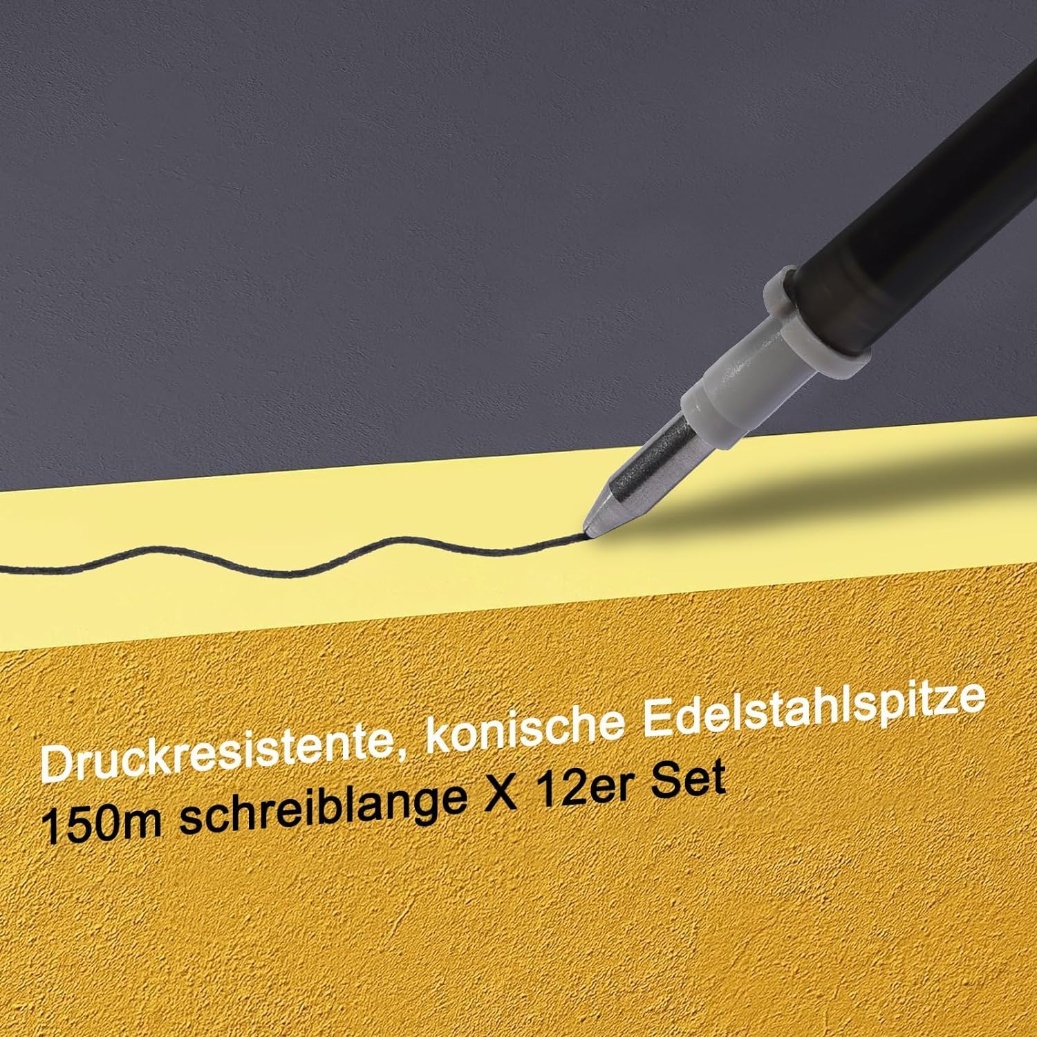 Detalle 2 de Radierbare Ersatzminen (12er-Set) kompatibel mit Legami, schwarz, Spitze 0,7 mm