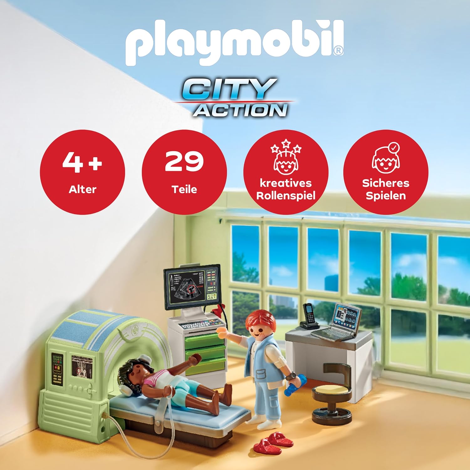 Thumbnail 1 de PLAYMOBIL Action Heroes 71618 MRT mit Patient – realistische Radiologie-Spielwelt für Kinder ab 4 Jahren