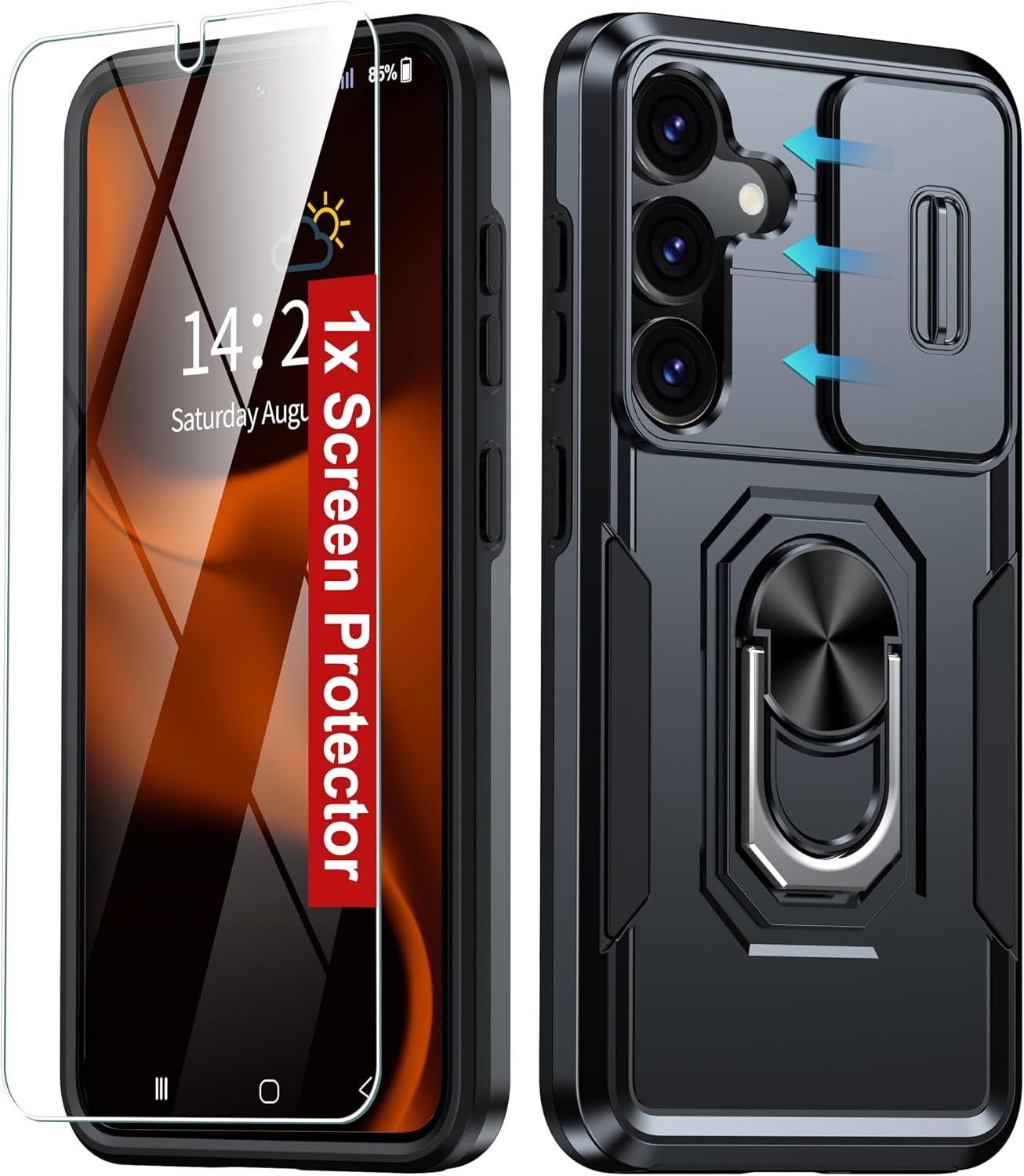 Detalle de AMILIFECASES Samsung Galaxy S25 case with 9H screen protector