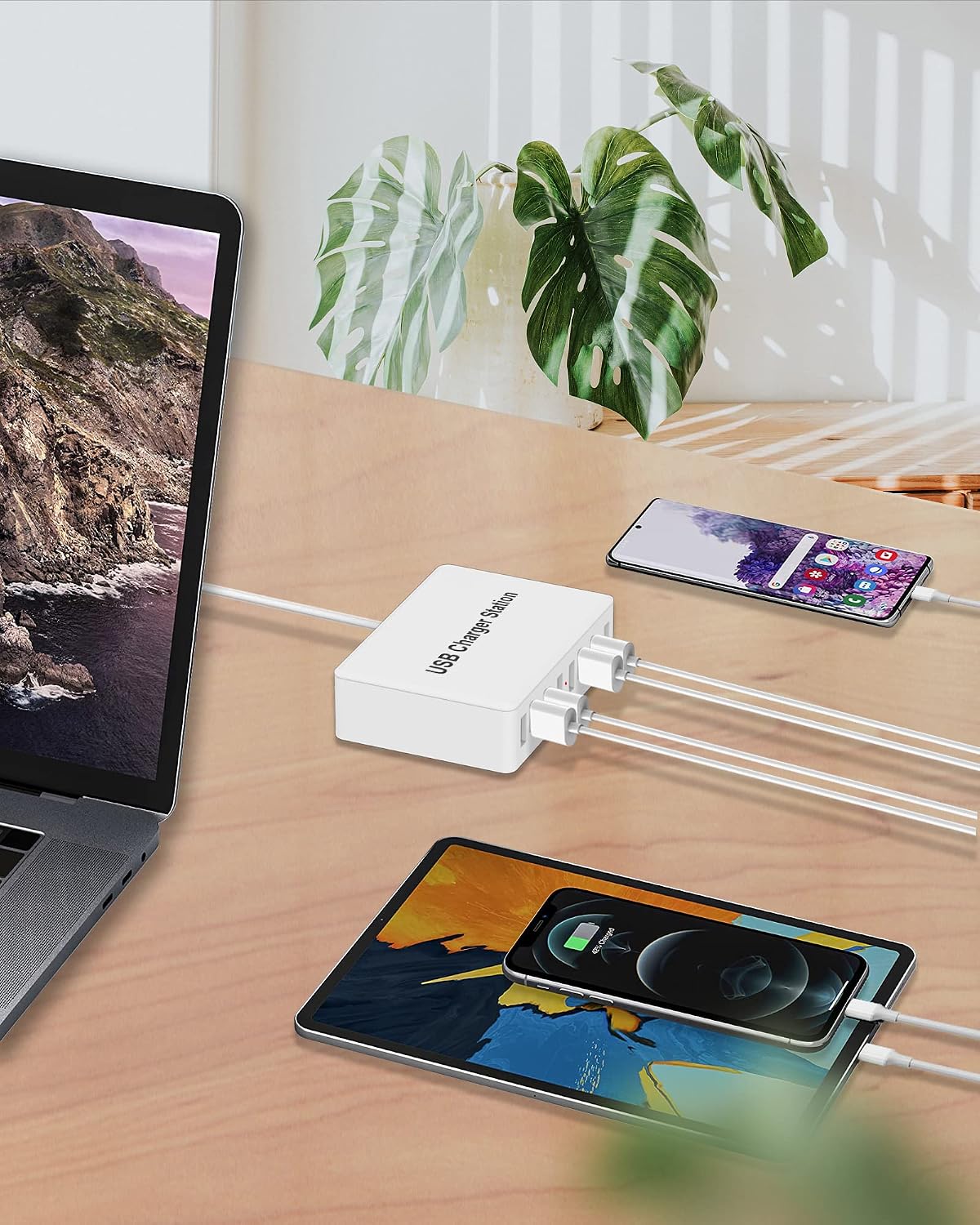 Detalle 2 de Rsydmny USB-laddstation, 8 USB-A-portar, 50 W och 5 V/10 A