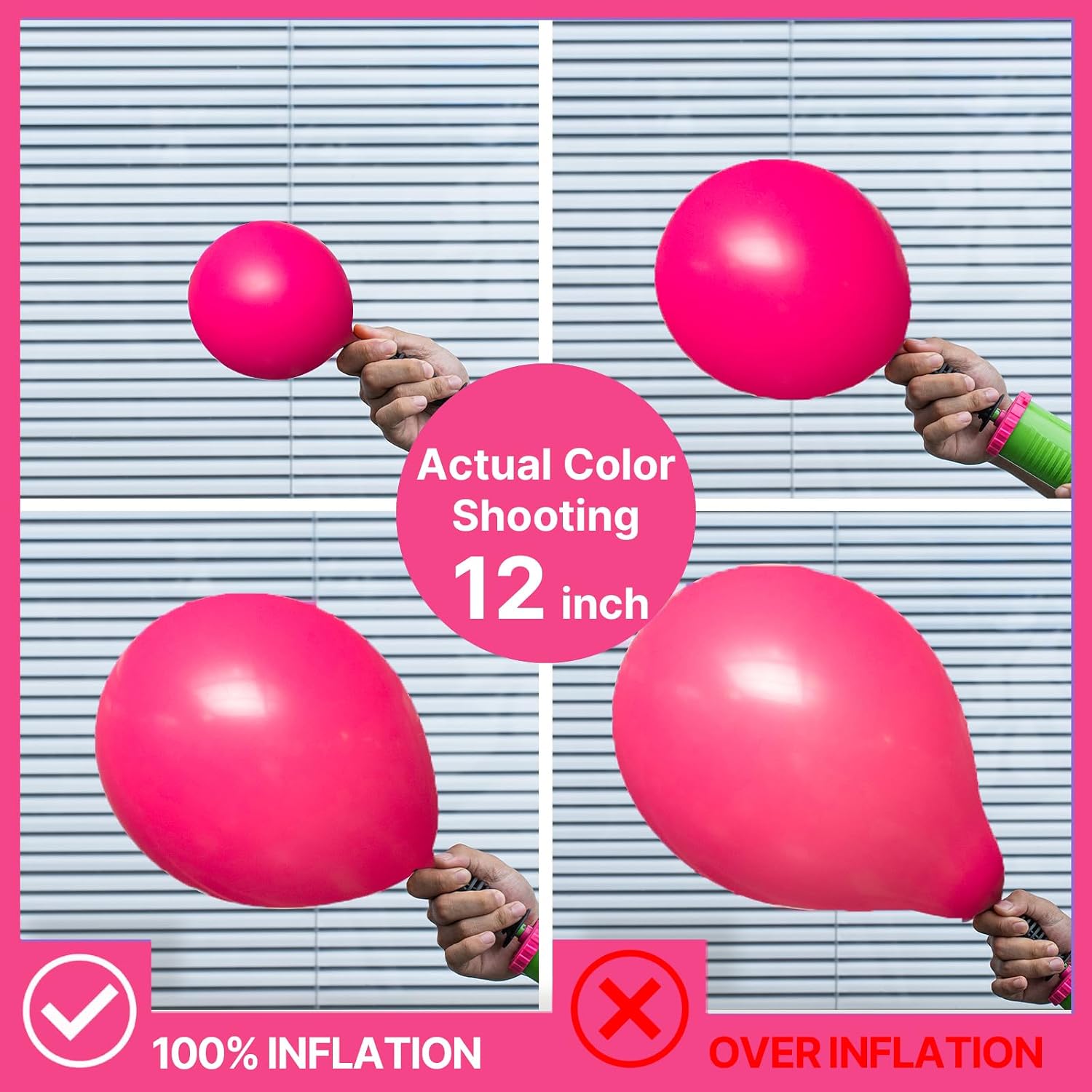 Detalle de PartyWoo Hot Pink Balloons 140 pcs 18-5 in garland kit ๐