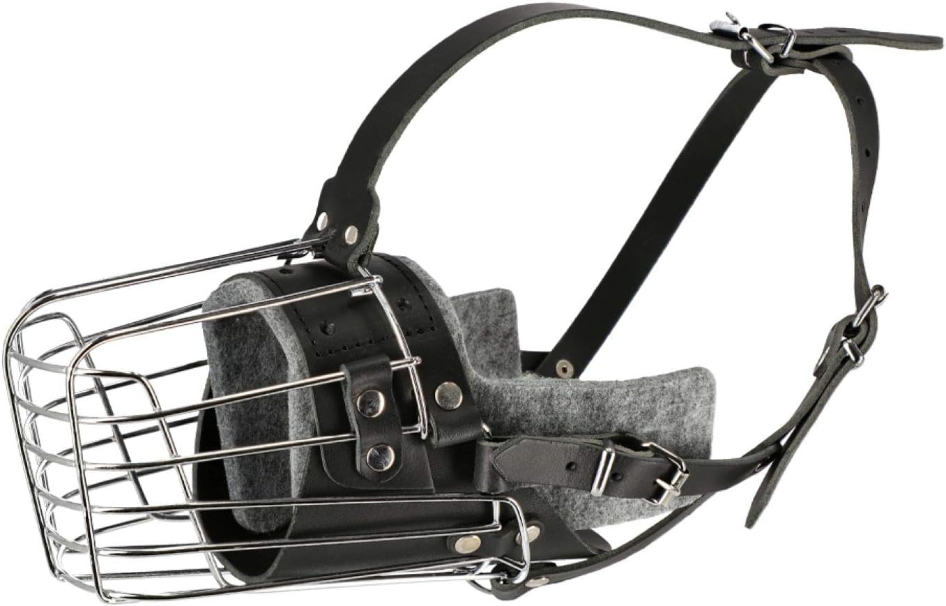 Detalle de DINGO GEAR S02999 – metalowy kaganiec dla samca rottweilera, regulowane paski