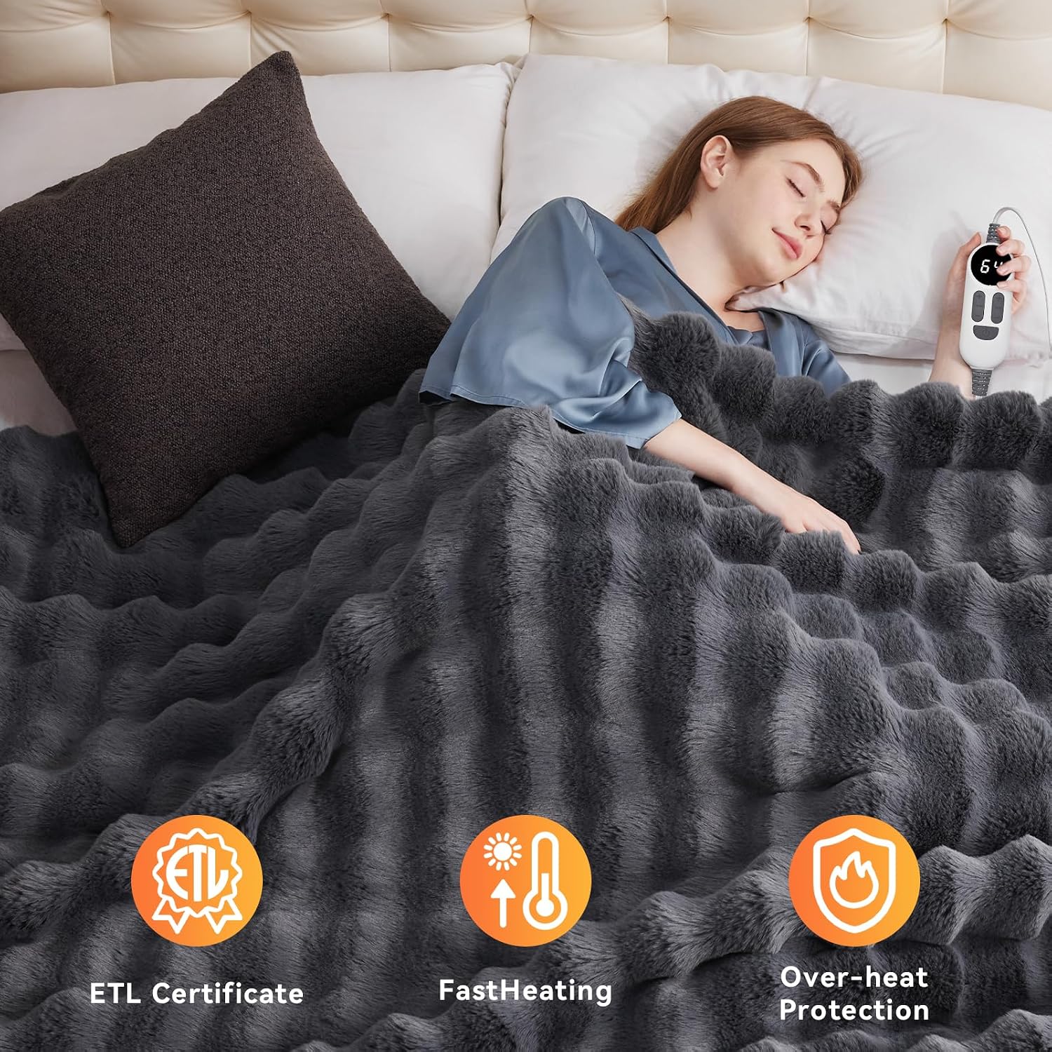 Detalle de Anysay Heated Blanket Throw 50" x 60"