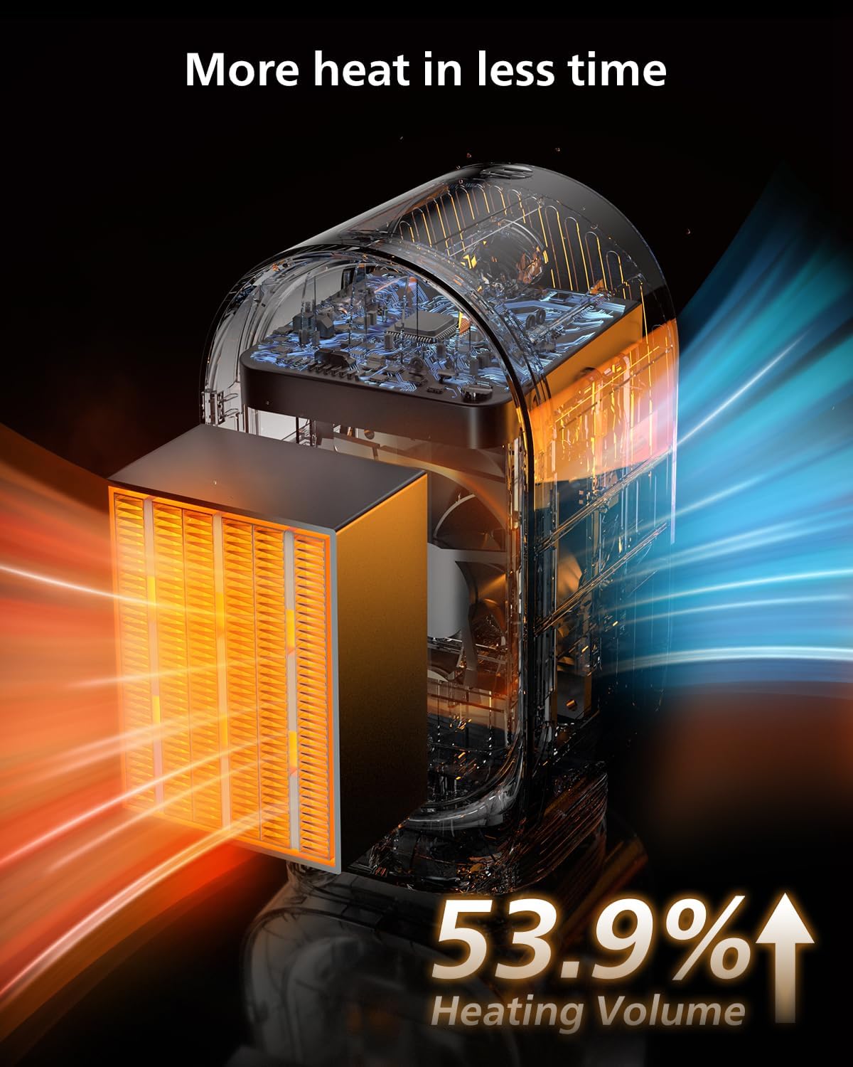 Detalle de QQT Space Heater Portable Mini, 2-Speed