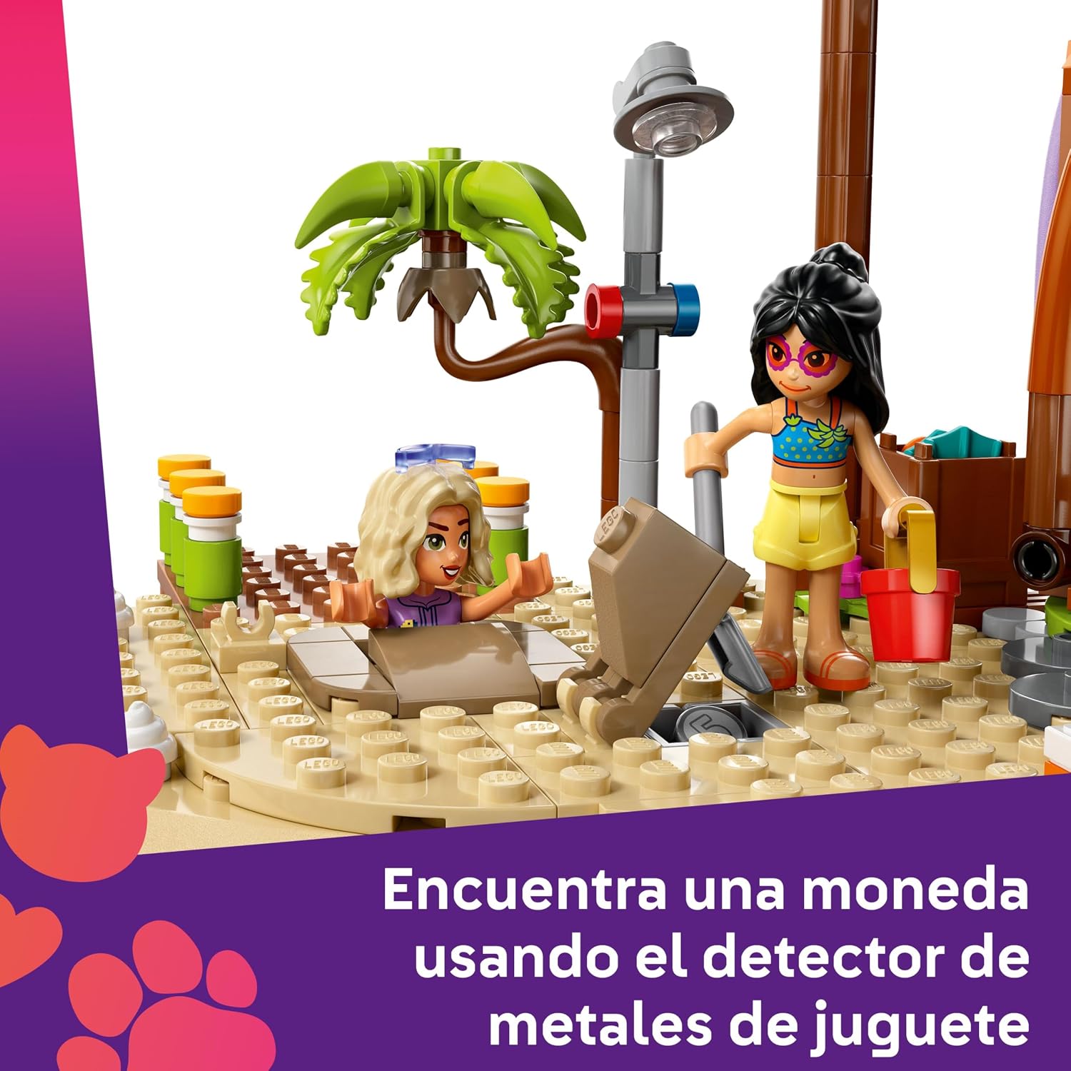 Detalle de LEGO Friends Hotel de Vacaciones Familiares en la Playa 42673