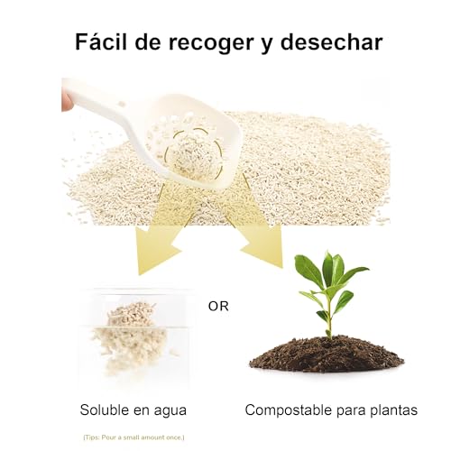Detalle de FUKUMARU Arena de Tofu para Gatos 5.4 kg: arena aglomerante, polvo mínimo y control de olores