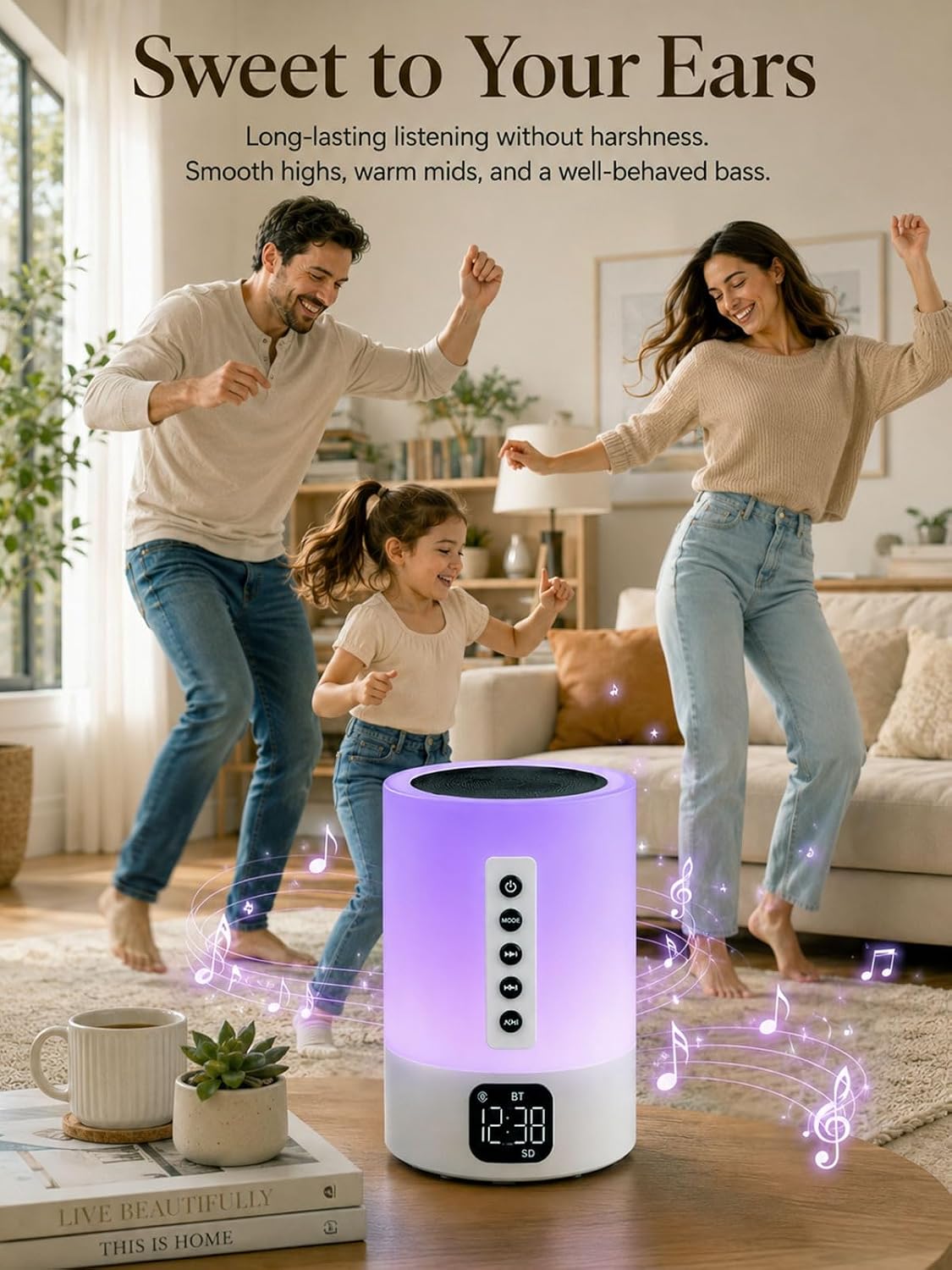 Thumbnail 4 de Night Light Bluetooth Speaker Bedside Lamp