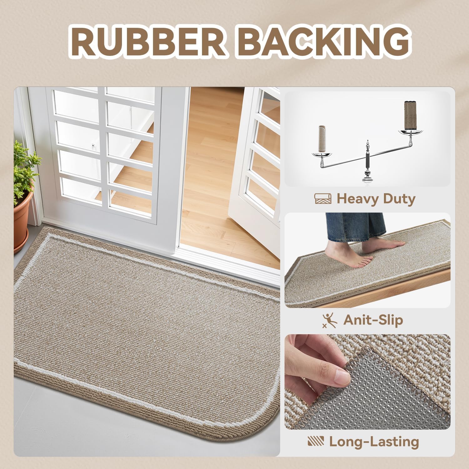 Thumbnail 5 de SIXHOME Zerbino ingresso 40×60 cm antiscivolo, lavabile