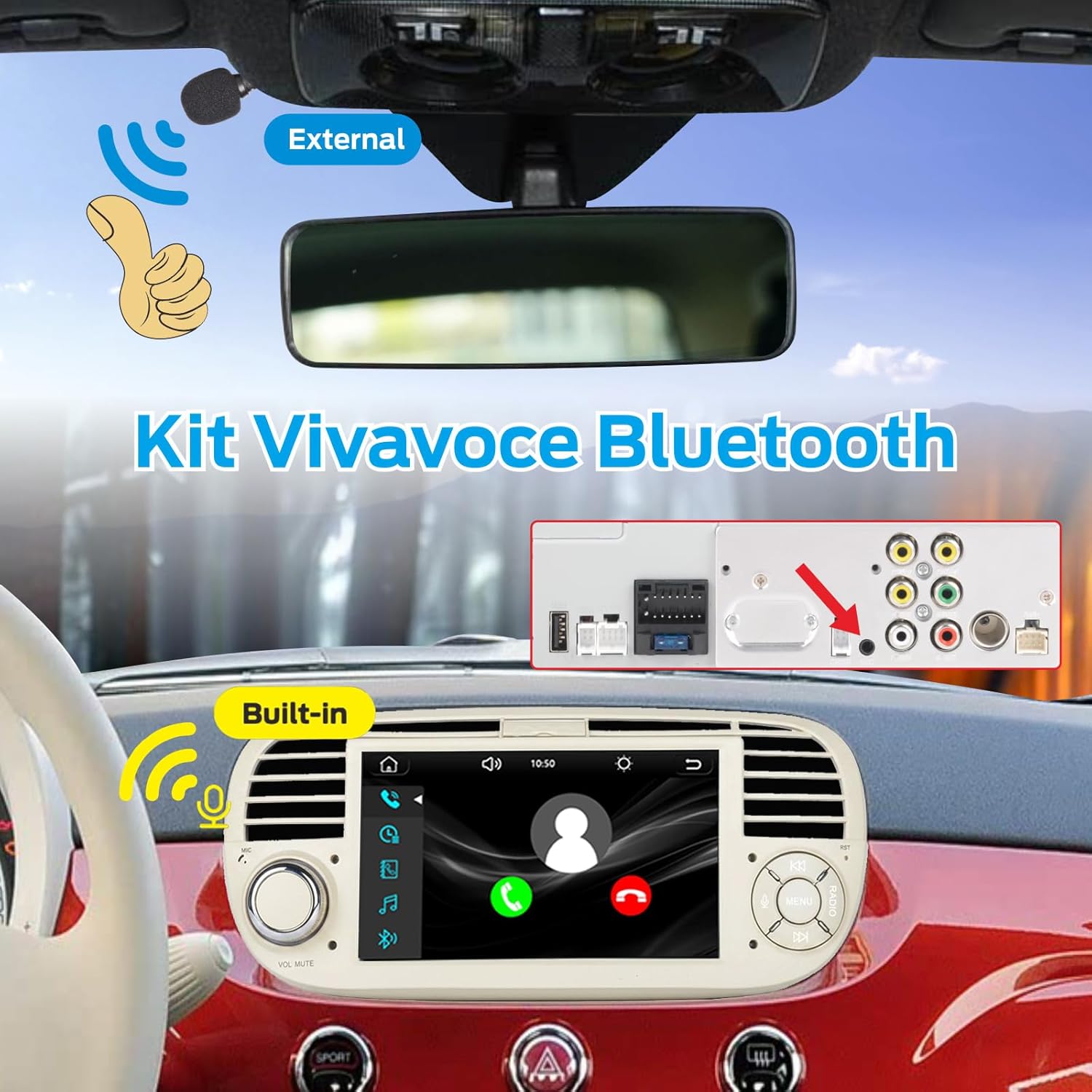 Thumbnail 4 de Autoradio Linux Avvio Lampo 100W per Fiat 500