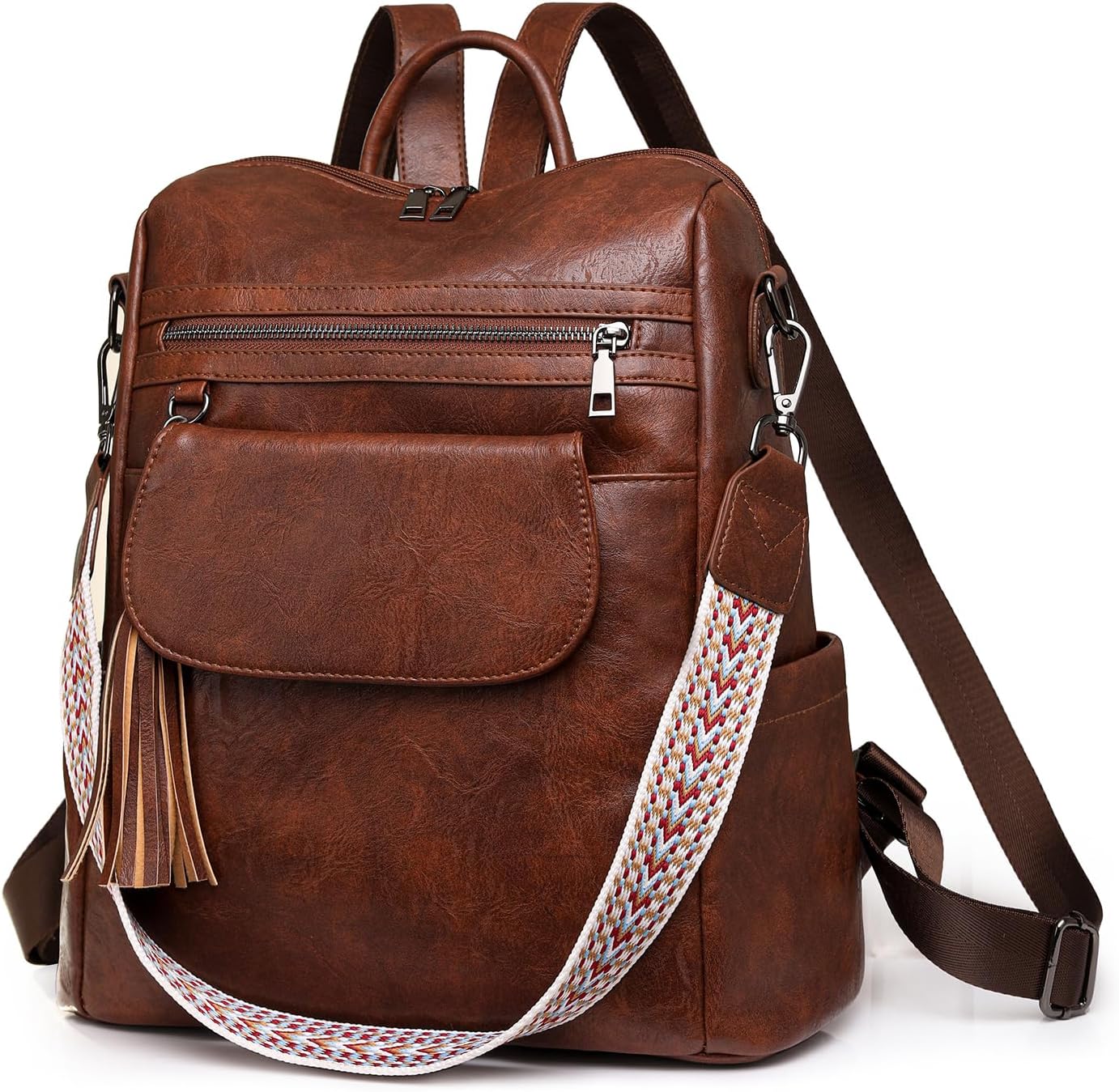 Detalle de SUCIKORIO Petit sac à dos cuir femme vintage 2 en 1