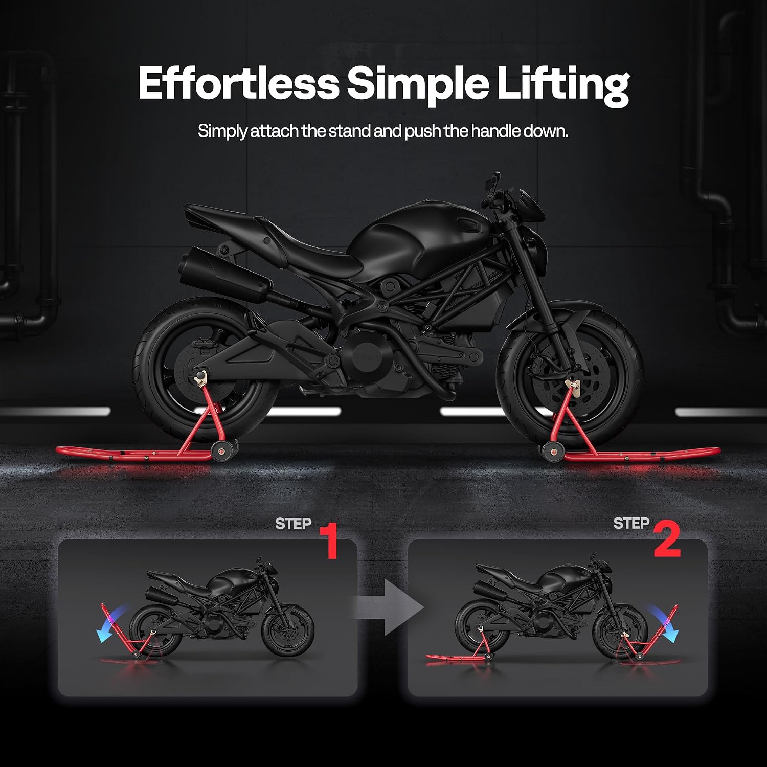 Thumbnail 6 de SPECSTAR Motorcycle Front and Rear Paddock Lift Stand Set (400kg Capacity)