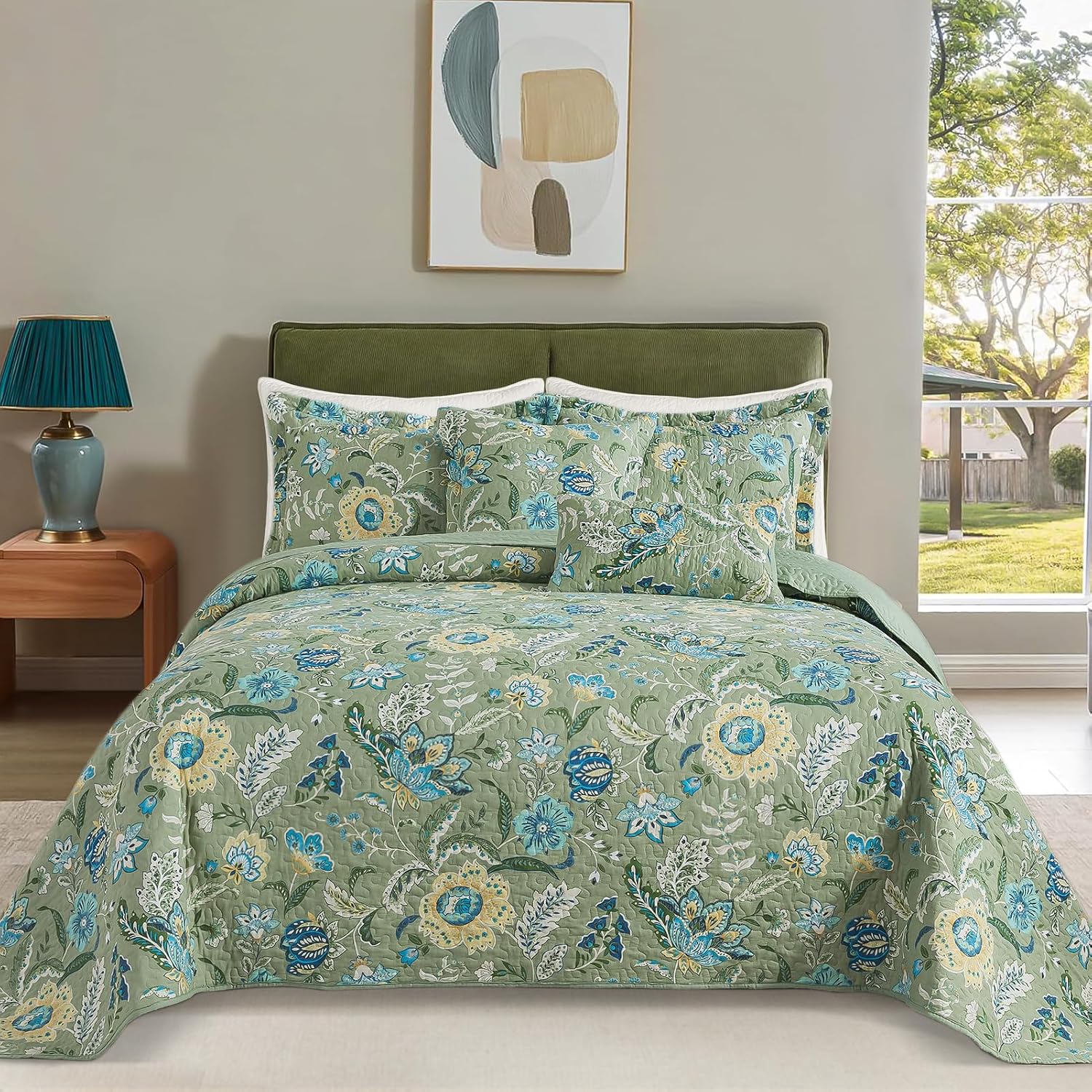 Detalle de BEDIFANY Queen Quilt Set 100% Cotton