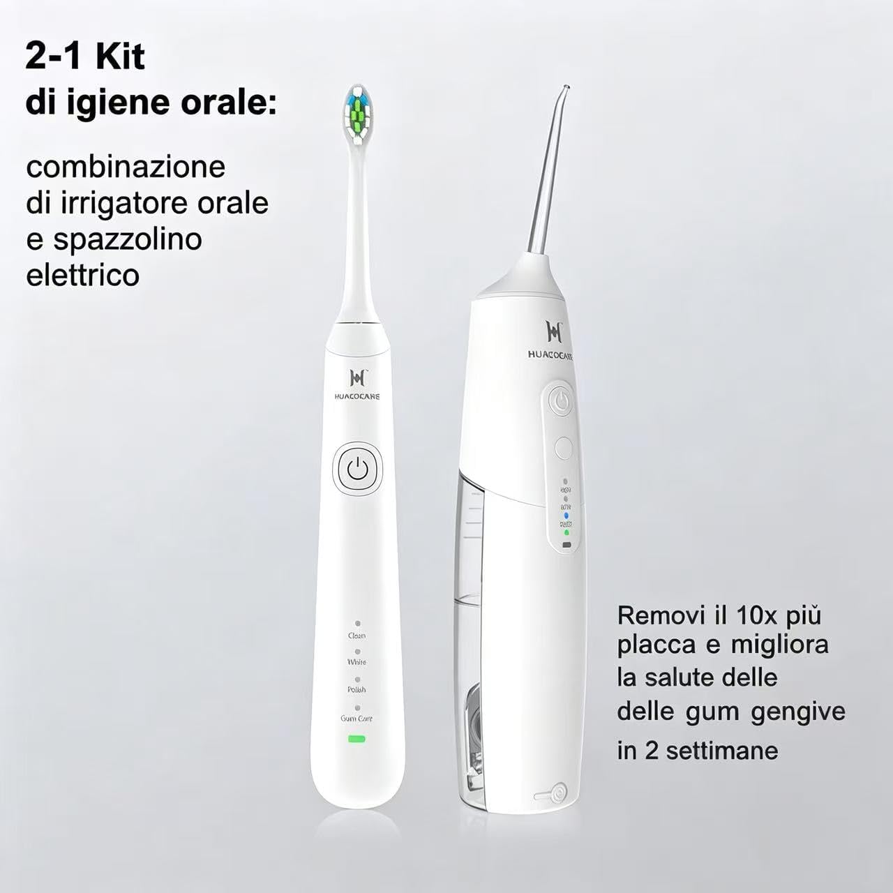 Detalle 2 de Set pulizia orale 2‑in‑1 con spazzolino elettrico