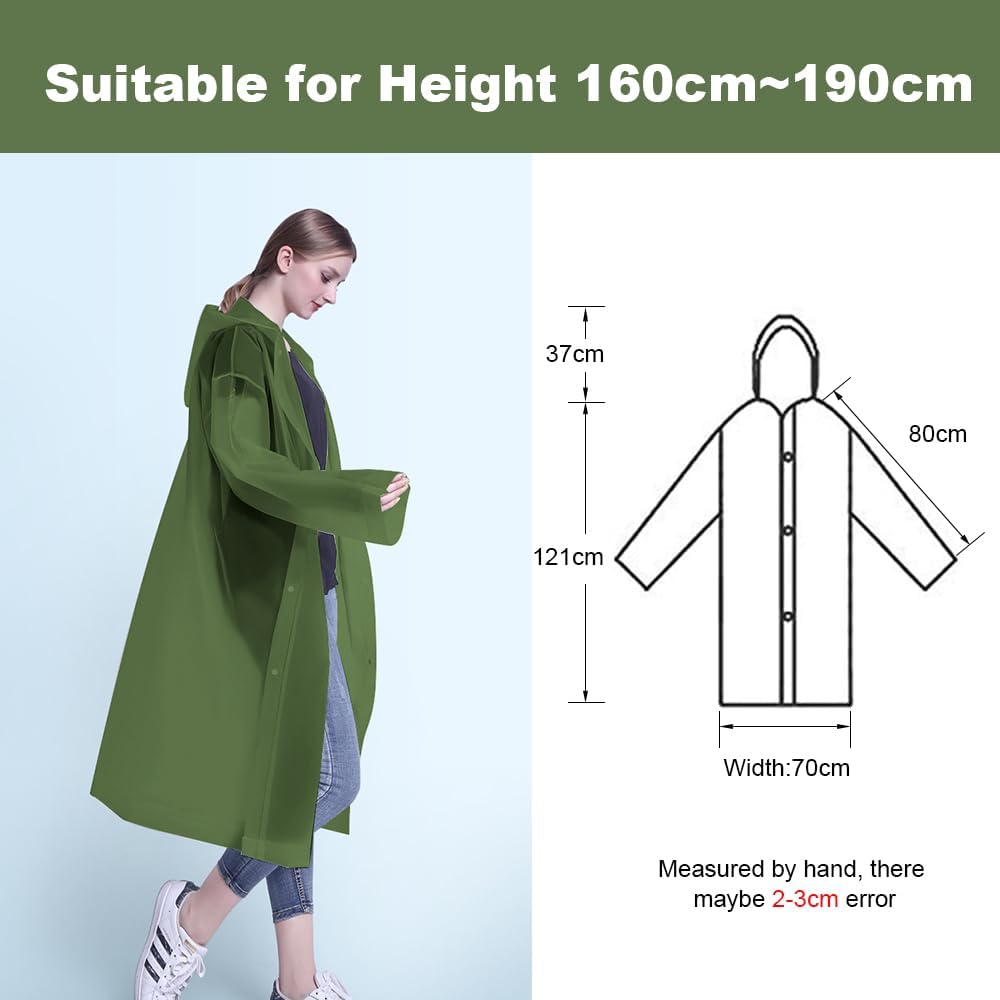 Detalle 2 de Vicloon poncho impermeabile EVA unisex (2 pezzi) per uomo e donna