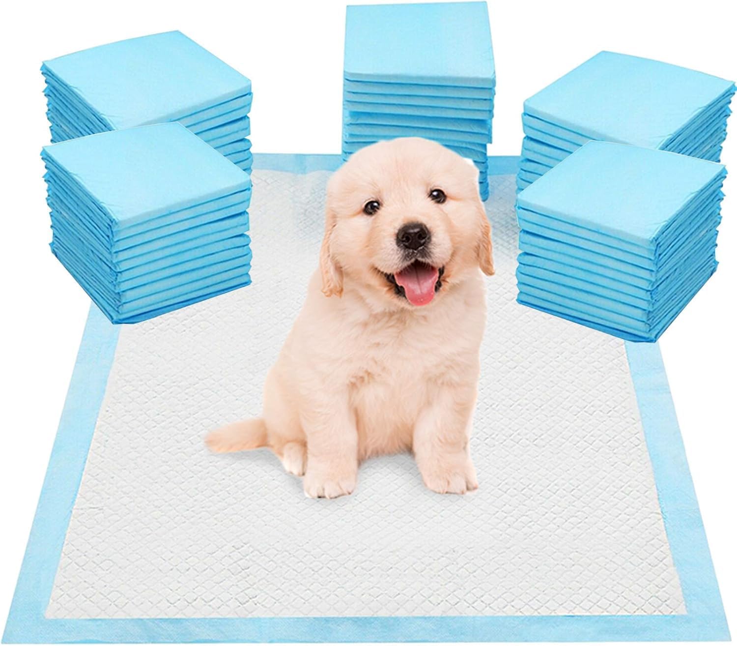 Detalle de SA Products Puppy Pads 50 Pack: Large 56 x 56 cm, 5-Layer Leak-Proof Training Pads