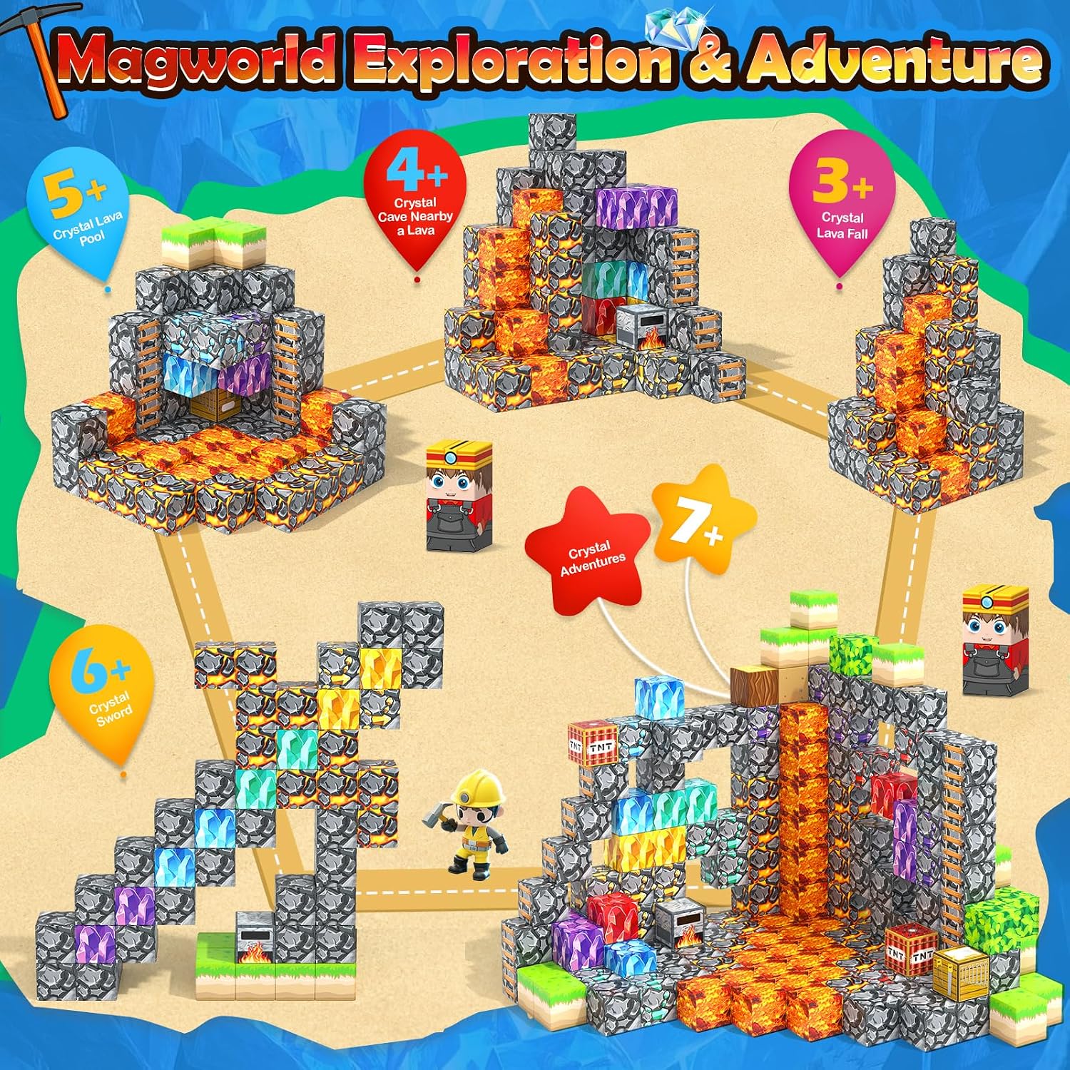 Thumbnail 4 de Magnetic Blocks 100PCS STEM Building Set 🧩