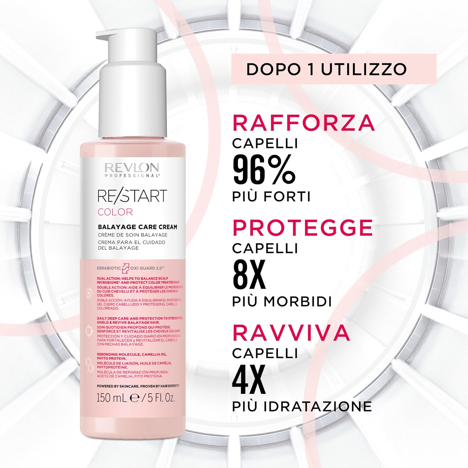 Detalle de Revlon Professional RE/START Color Balayage Care Cream – trattamento senza risciacquo vegano per capelli con balayage, 150 ml