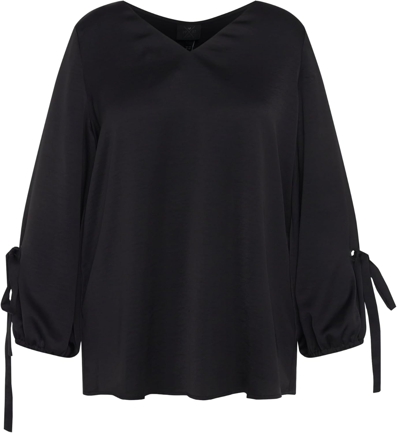 Thumbnail 3 de Ulla Popken Blouse à manches ballon – Bleu femme