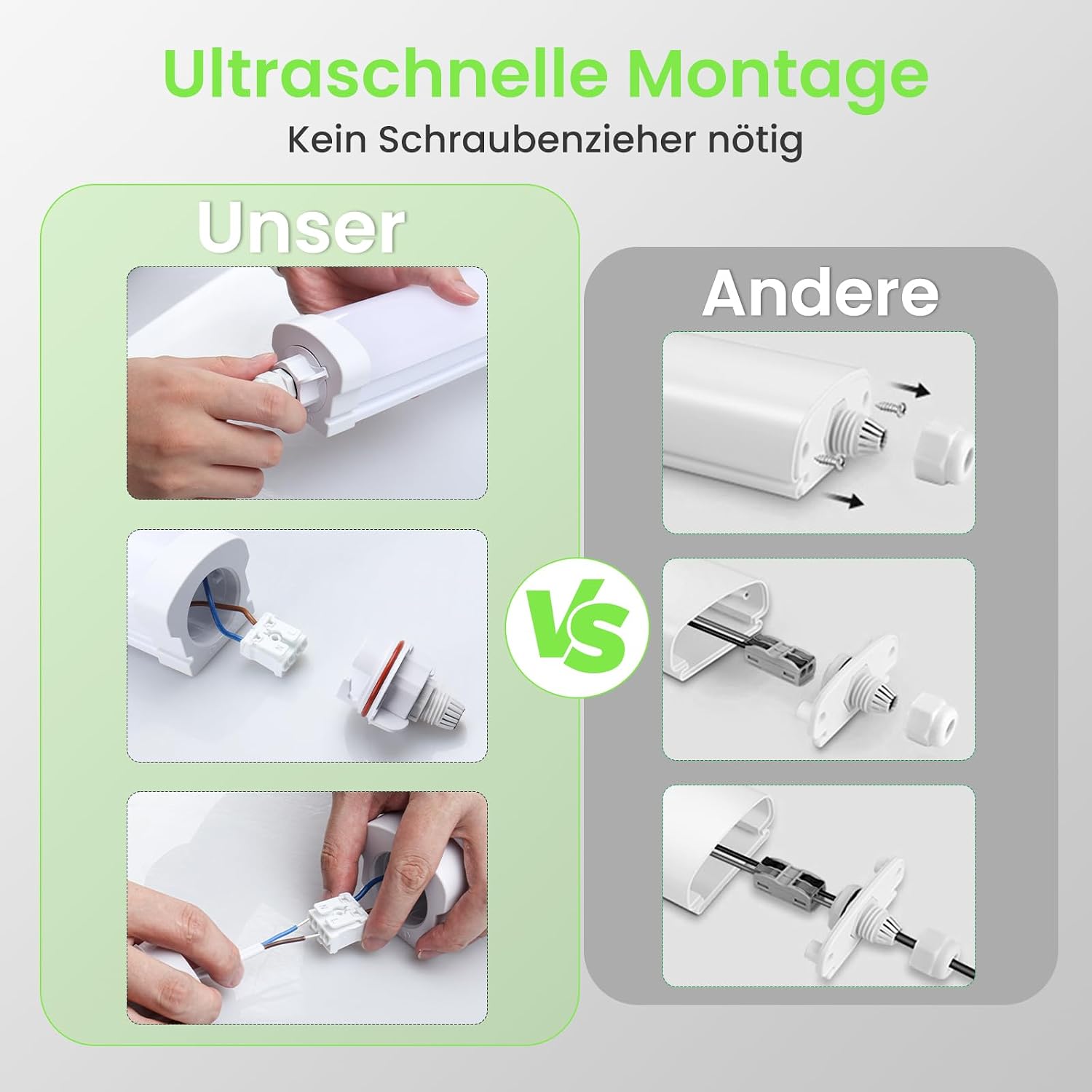 Detalle 2 de ALUSSO LED Feuchtraumleuchte 117 cm 36 W
