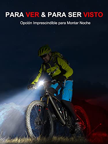 Thumbnail 6 de CIRYCASE juego de luces para bicicleta delantera y trasera LED recargables USB (8+12 modos, IPX6)