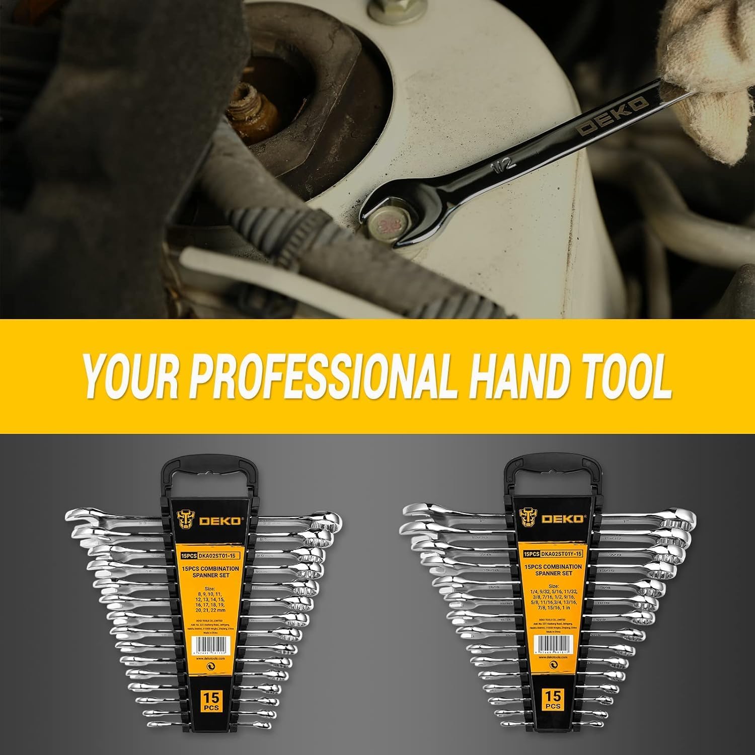Thumbnail 6 de DEKOPRO DEKOPRO-COMBINATION-WRENCH-SE 30-Piece SAE/Metric Wrench Set