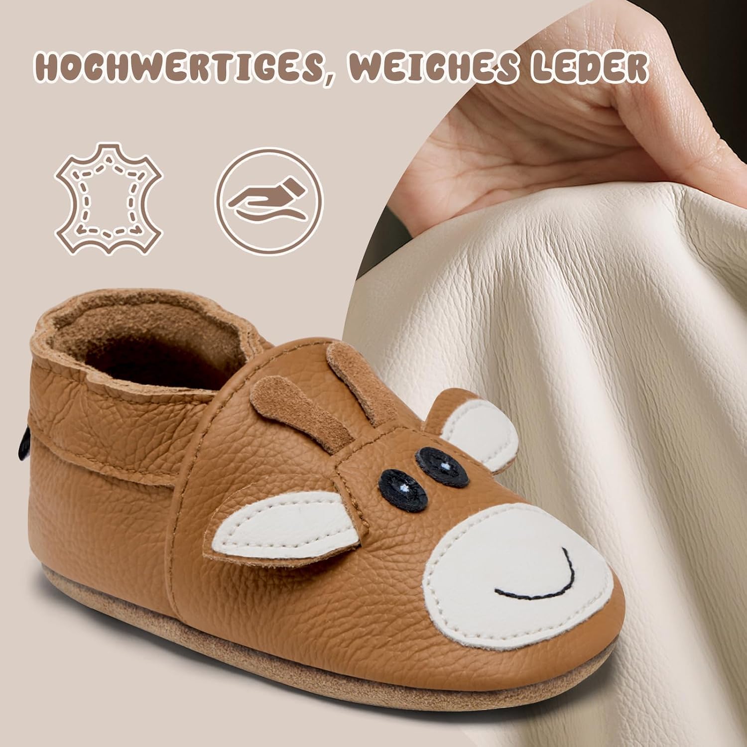 Thumbnail 4 de IceUnicorn Chausson Bébé cuir souple