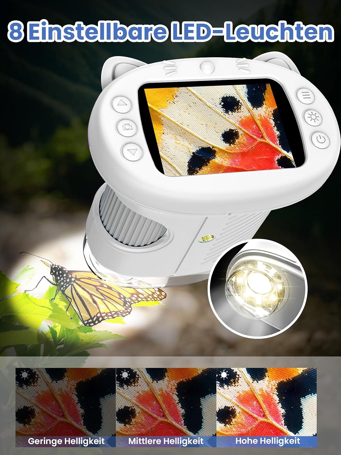 Thumbnail 4 de Vorth Kinder-Mikroskop 1000× mit 2,4" IPS-Bildschirm