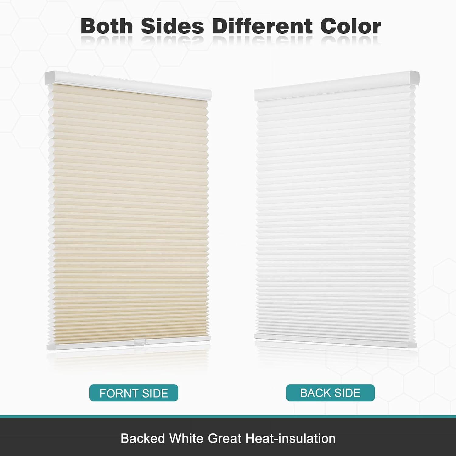 Detalle 2 de Changshade Shade 35" x 48" Cordless Cellular Window Shade, Beige