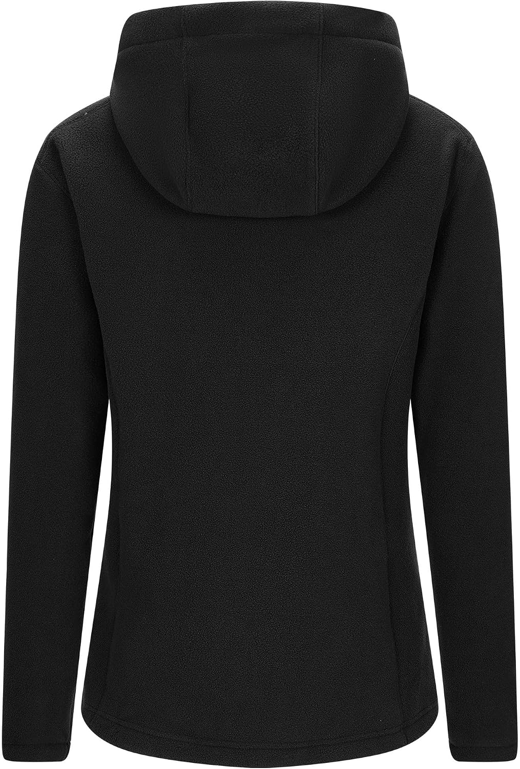 Detalle de Outdoor Ventures Damen-Fleecejacke mit durchgehendem Reißverschluss und Kapuze – Hoodie-Sweatjacke für Outdoor & Freizeit