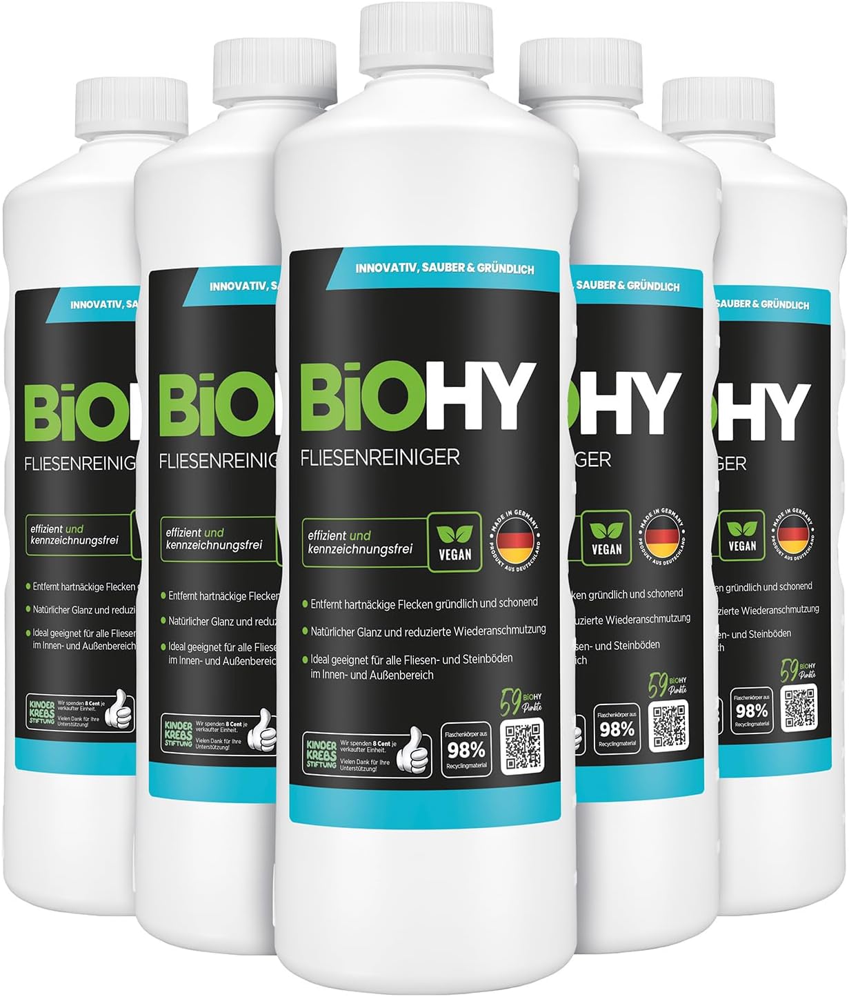 Detalle de BIOHY Tegelreiniger 6 x 1 l voor steen- en tegelvloeren