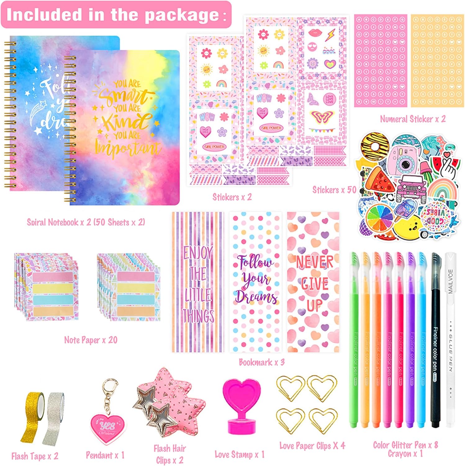 Thumbnail 1 de HoomTop journal kit 98 pieces for girls