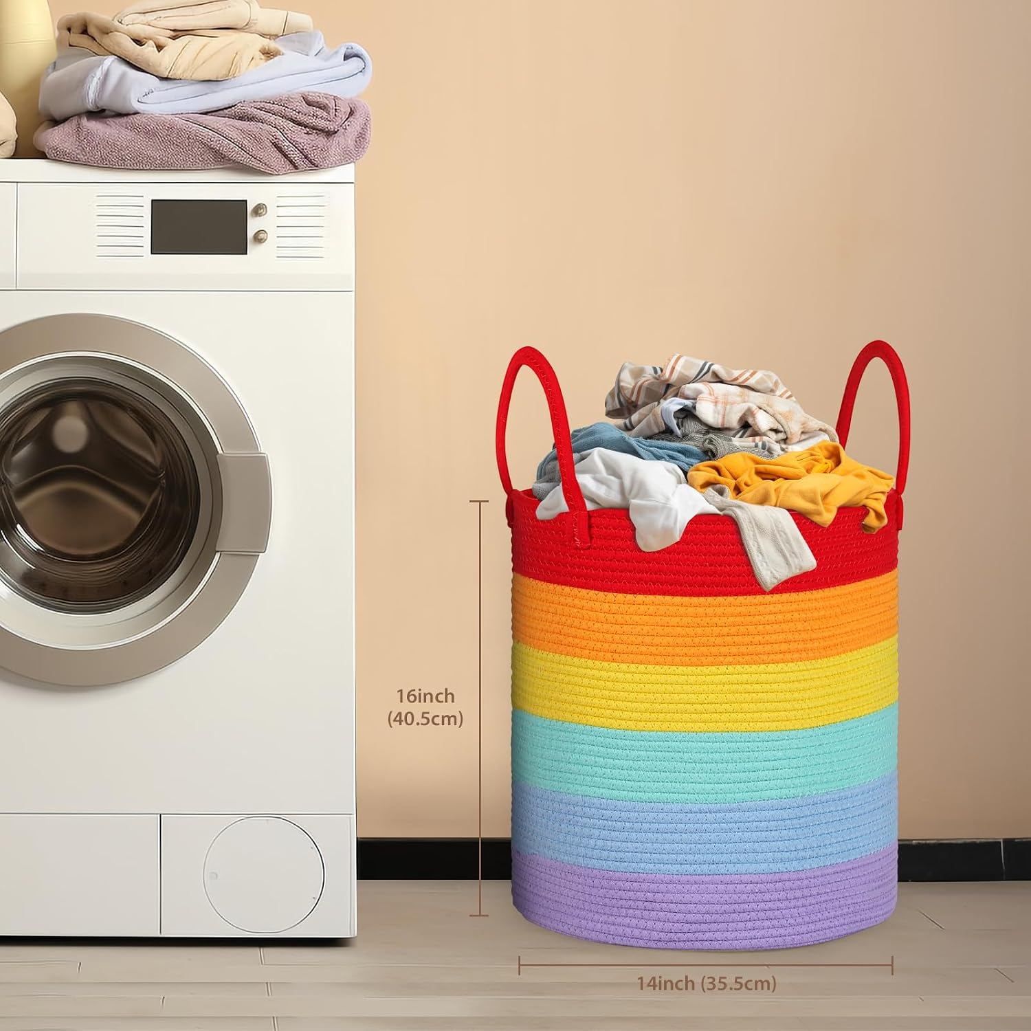 Thumbnail 1 de Univivi New Laundry Basket 40L woven storage basket