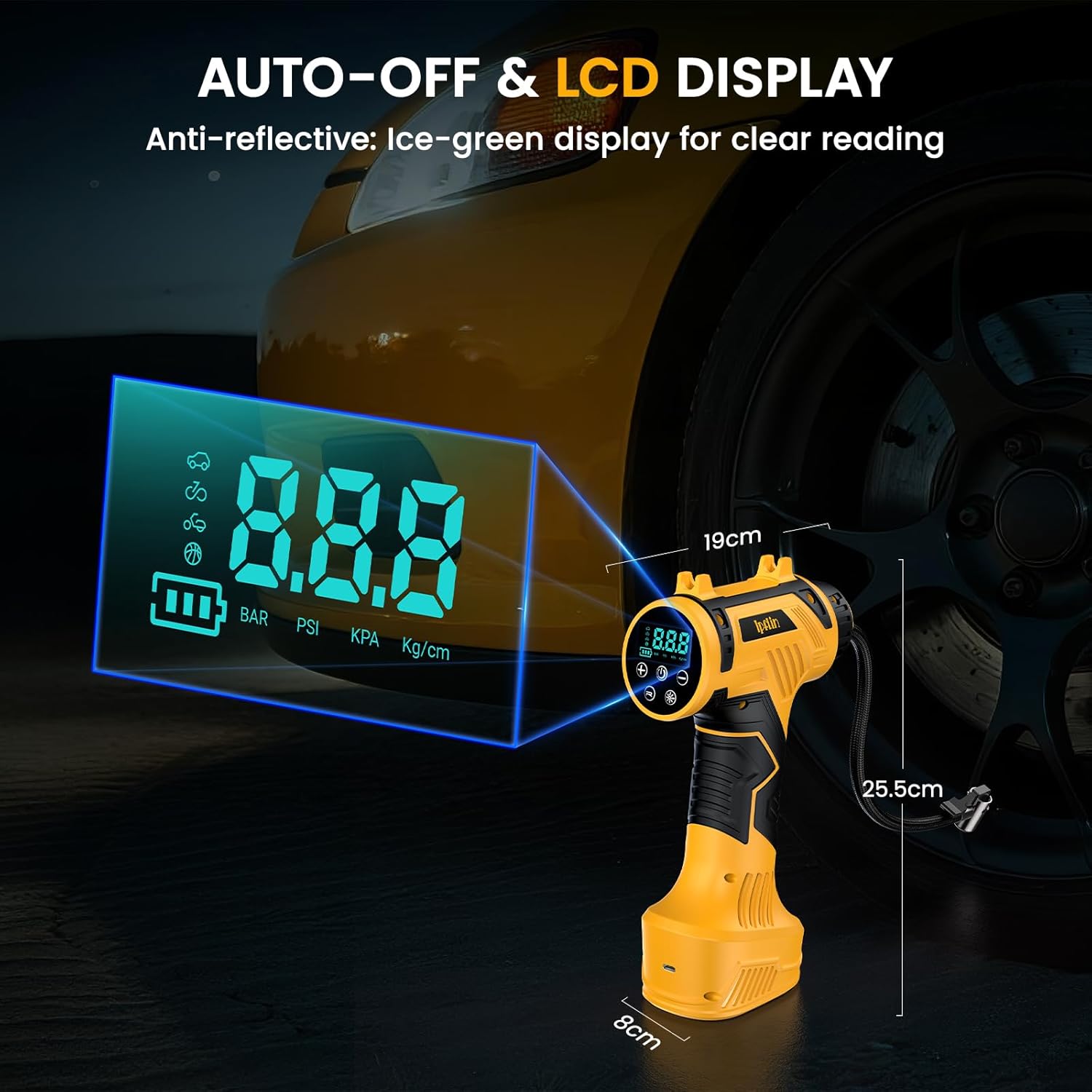 Detalle 2 de Ipflin Tyre Inflator 22 L/min cordless pump