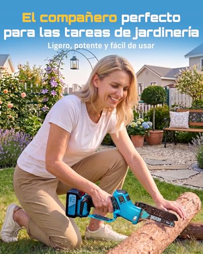 Thumbnail 8 de SEESII Mini Motosierra 6'' con batería dual y rendimiento sin escobillas