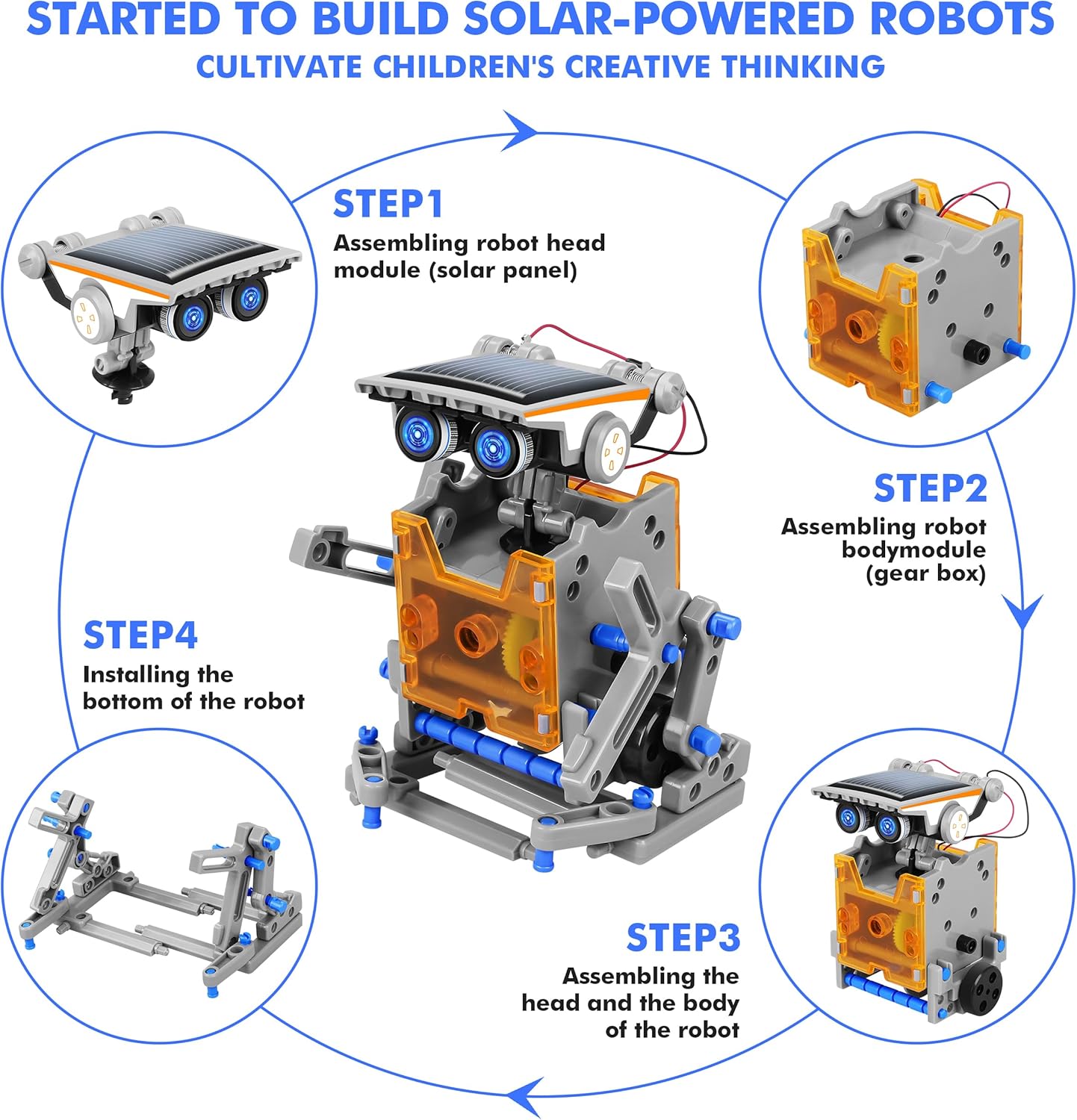 Detalle 2 de Bottleboom STEM 13-in-1 Solar Robot Kit for Kids 🤖