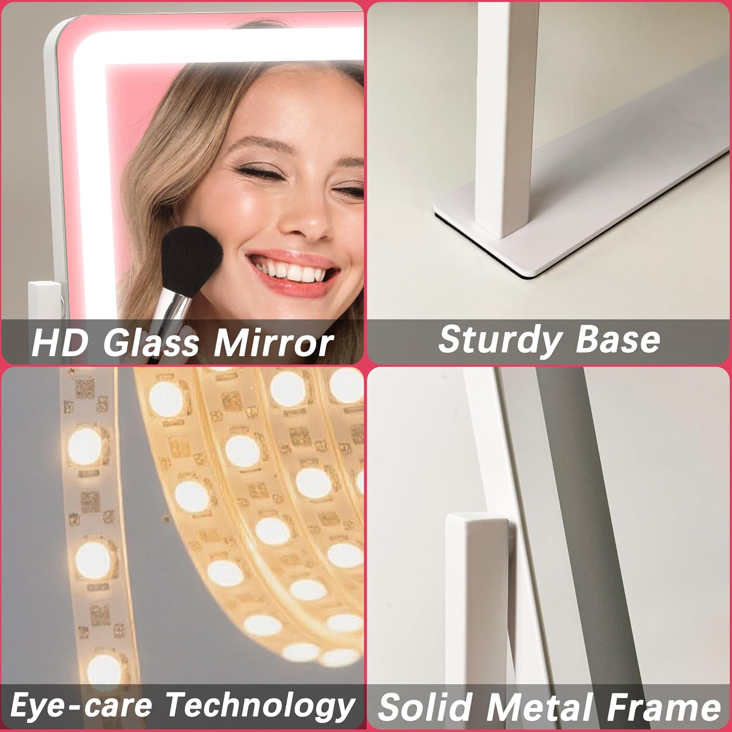 Thumbnail 6 de ROLOVE Vanity Mirror with Lights 12.6"×15" LED Makeup Mirror