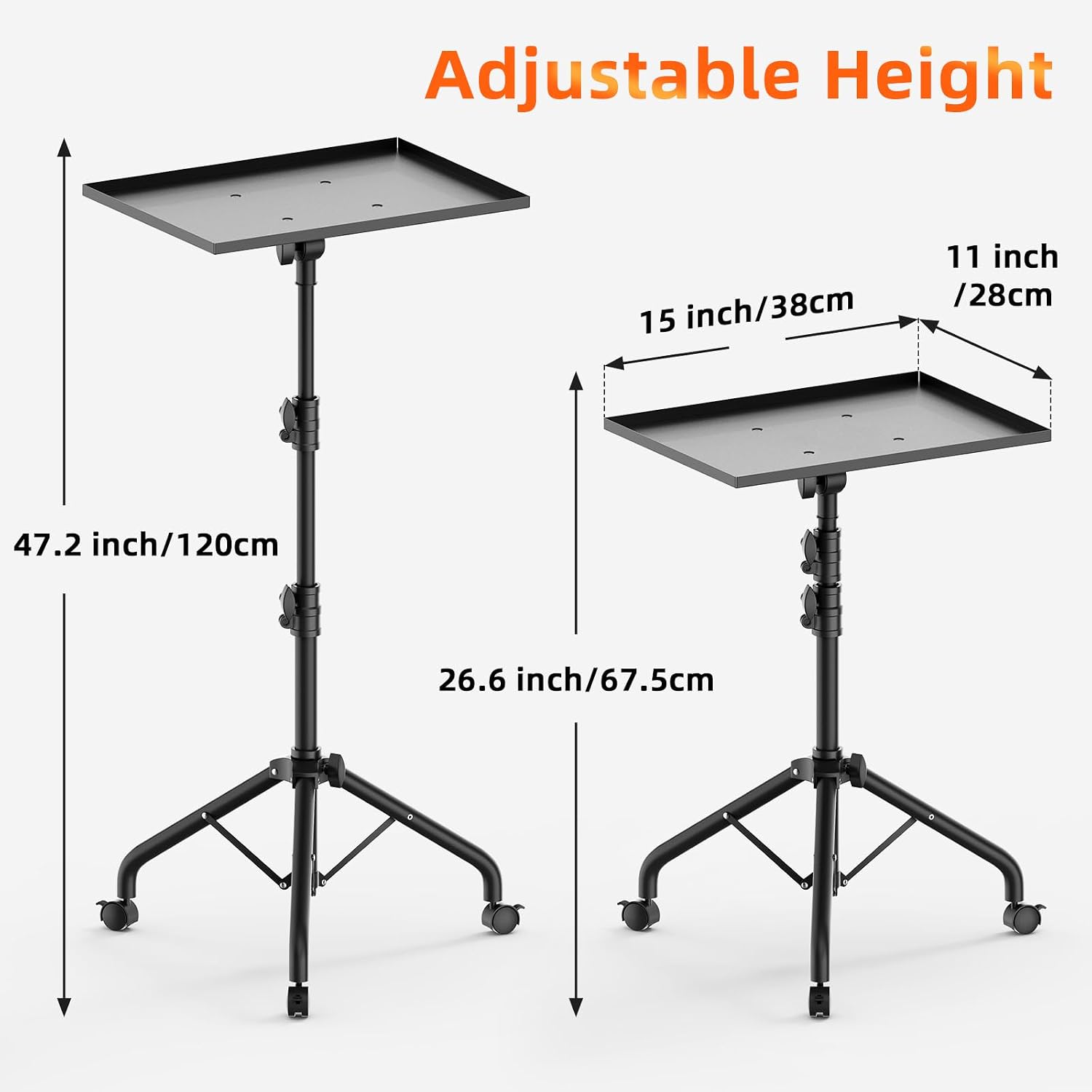Thumbnail 5 de Bloazzup Projector Stand Tripod with Wheels, Adjustable Height and 22-Pound Capacity