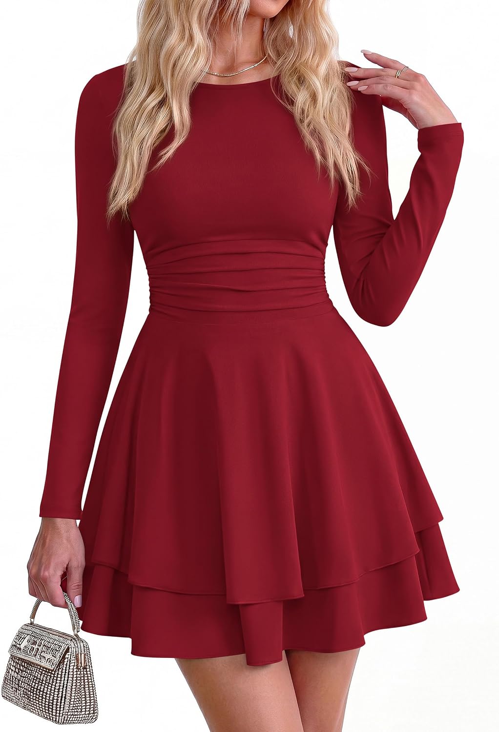 Thumbnail 2 de PRETTYGARDEN Long-Sleeve Mini Dress